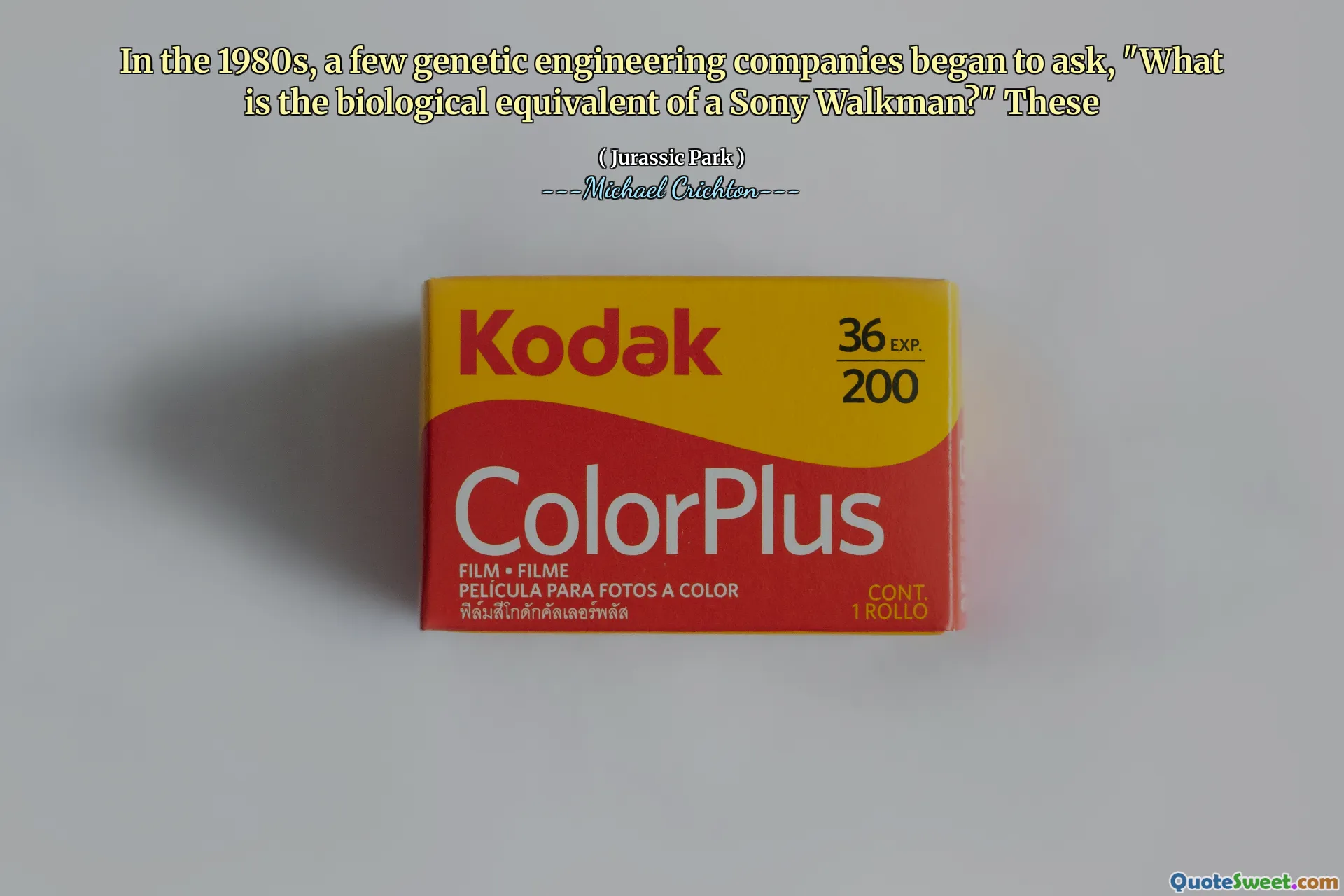 Pada 1980 -an, beberapa perusahaan rekayasa genetika mulai bertanya, "Apa yang setara dengan biologis seorang Sony Walkman?" Ini