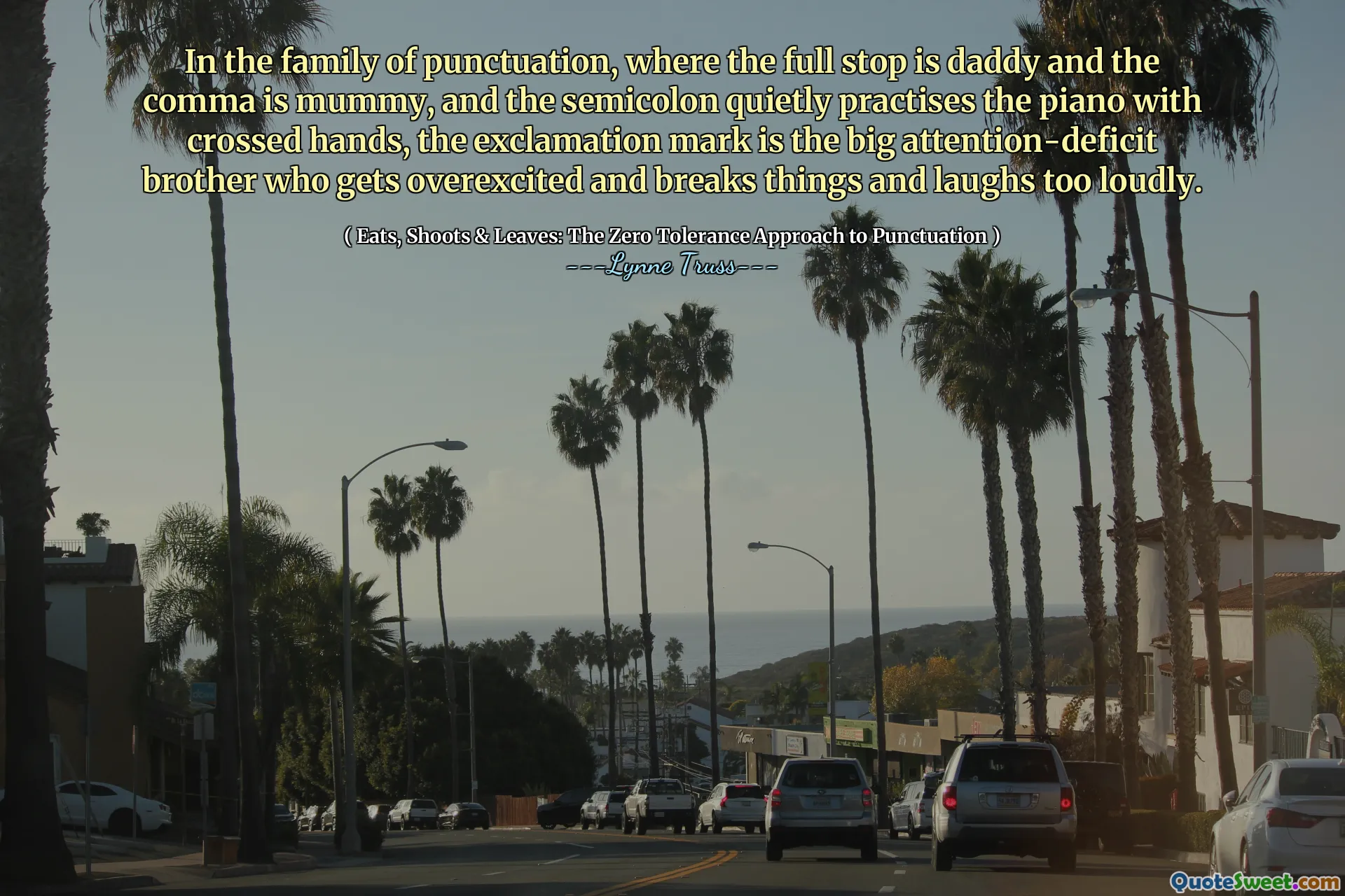 In the family of punctuation, where the full stop is daddy and the comma is mummy, and the semicolon quietly practises the piano with crossed hands, the exclamation mark is the big attention-deficit brother who gets overexcited and breaks things and laughs too loudly.