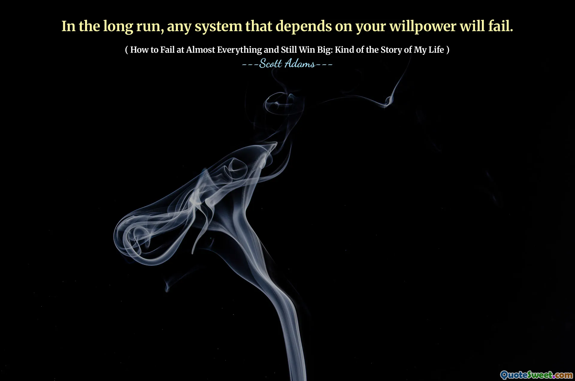 In the long run, any system that depends on your willpower will fail.