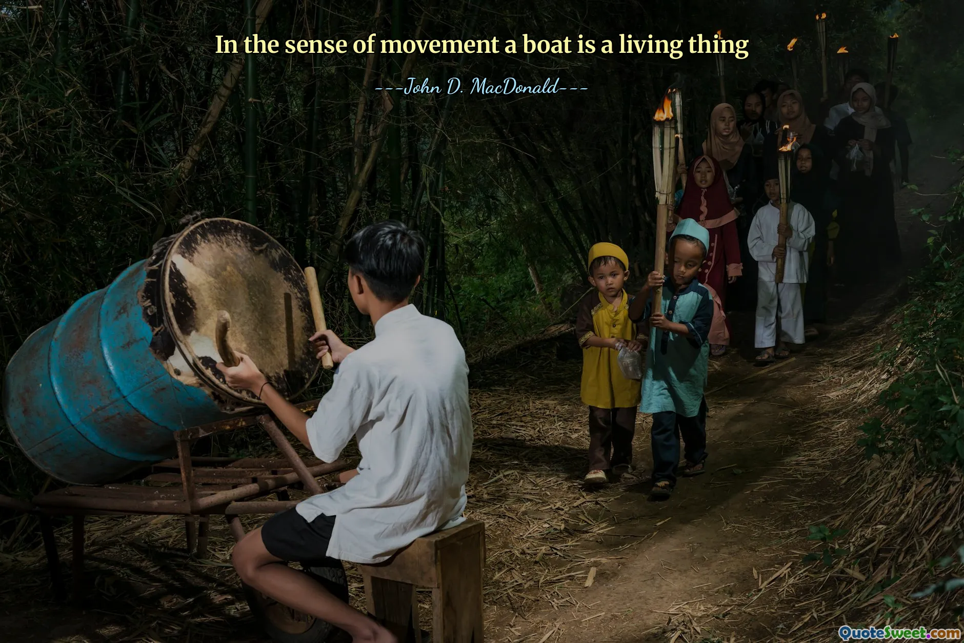 In the sense of movement a boat is a living thing