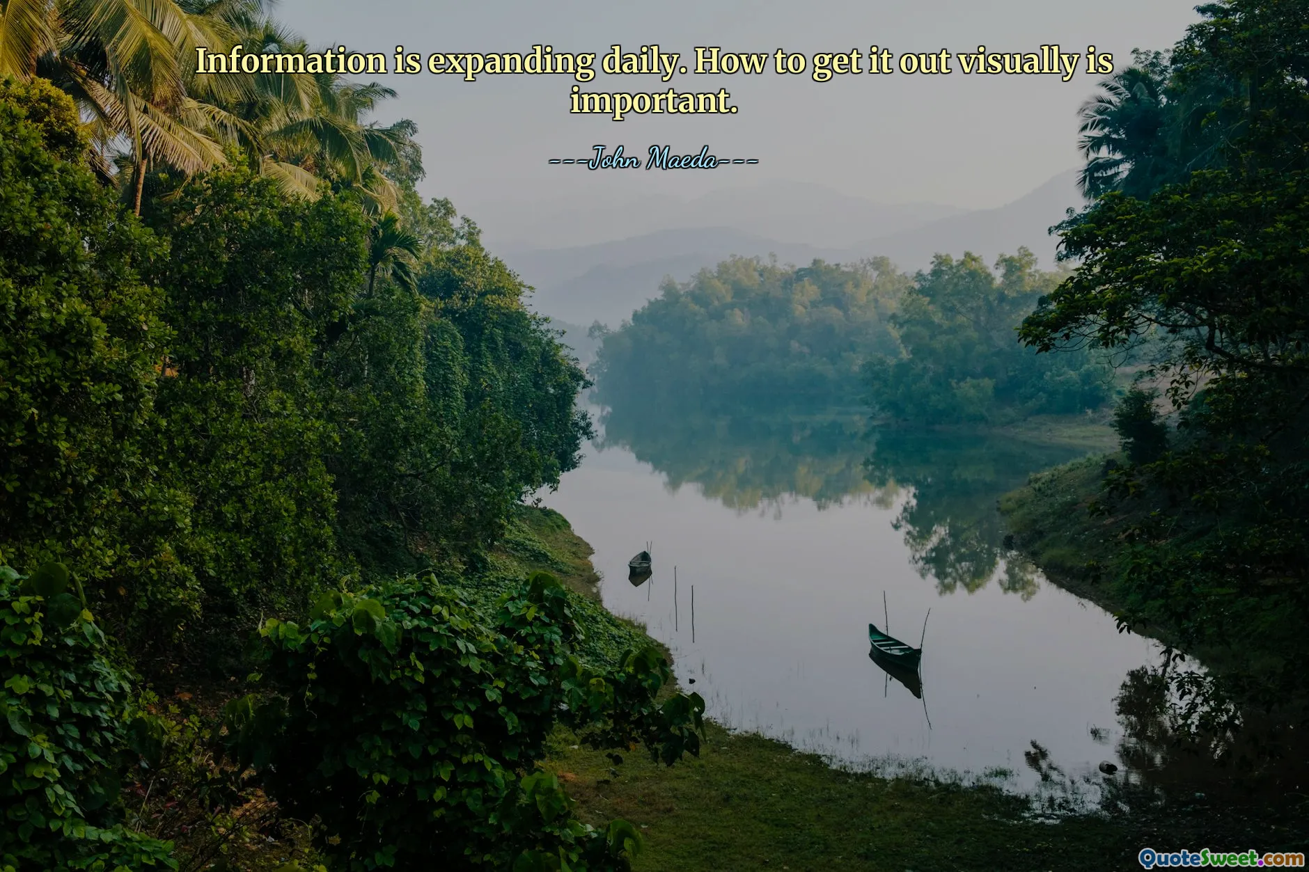 Information is expanding daily. How to get it out visually is important.