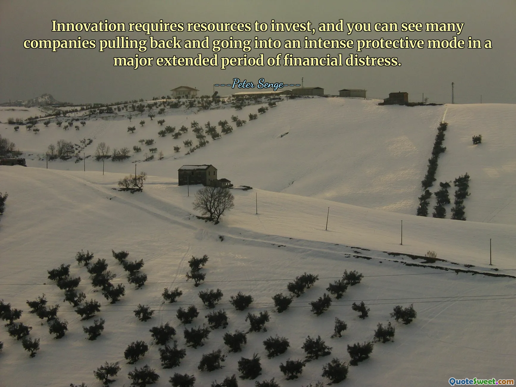 İnovasyon yatırım yapmak için kaynak gerektirir ve birçok şirketin uzun süreli bir finansal sıkıntı döneminde geri çekildiğini ve yoğun bir koruma moduna girdiğini görebilirsiniz.
