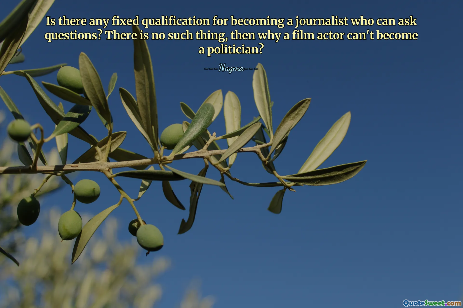 Is there any fixed qualification for becoming a journalist who can ask questions? There is no such thing, then why a film actor can't become a politician?