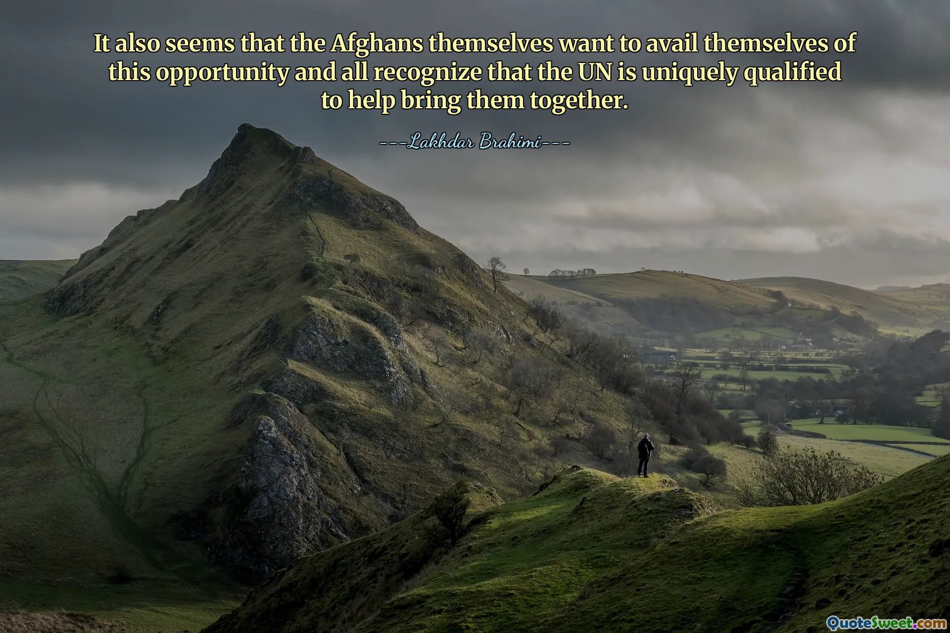 Il semble également que les Afghans eux-mêmes souhaitent profiter de cette opportunité et reconnaissent tous que l’ONU est particulièrement qualifiée pour les aider à se rapprocher.