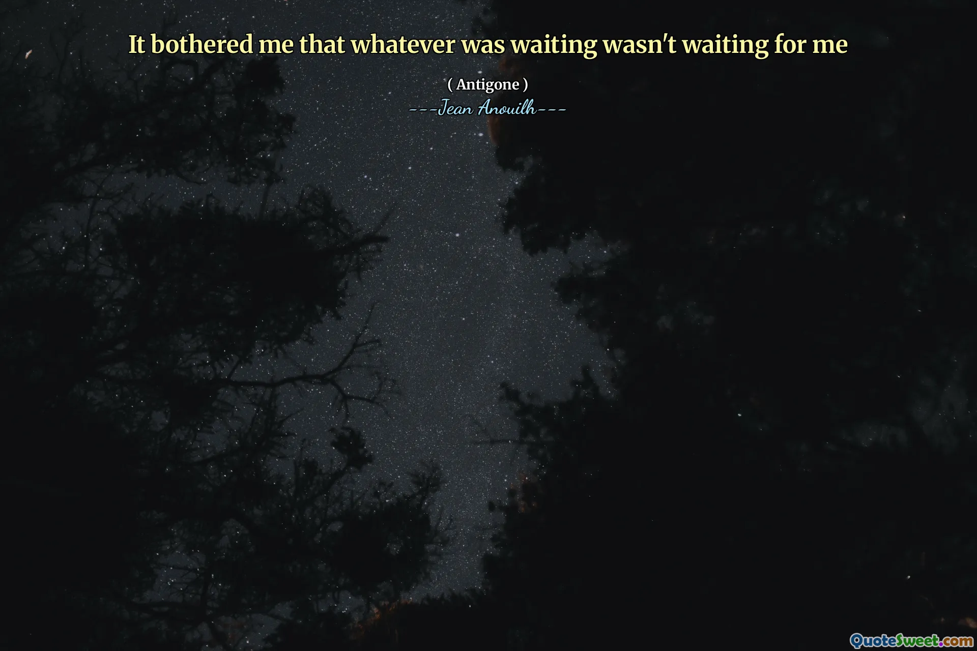 기다리고 있던 모든 것이 나를 기다리지 않았다는 것이 나를 괴롭 혔습니다.