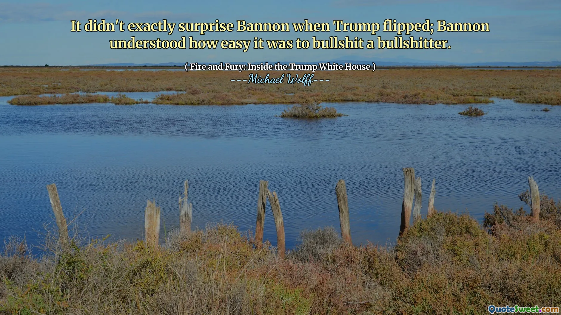 It didn't exactly surprise Bannon when Trump flipped; Bannon understood how easy it was to bullshit a bullshitter.