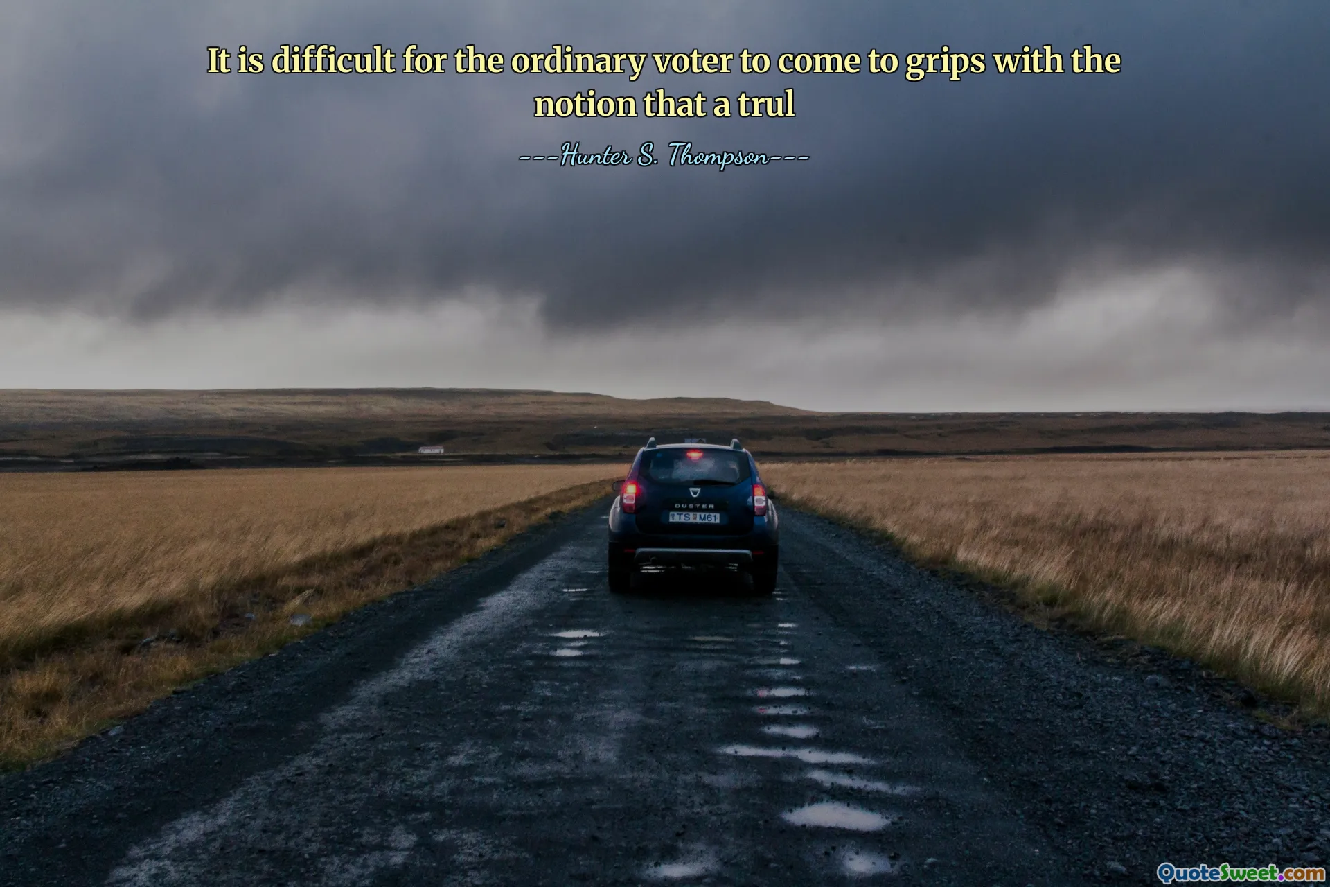 普通选民很难与trul的观念掌握