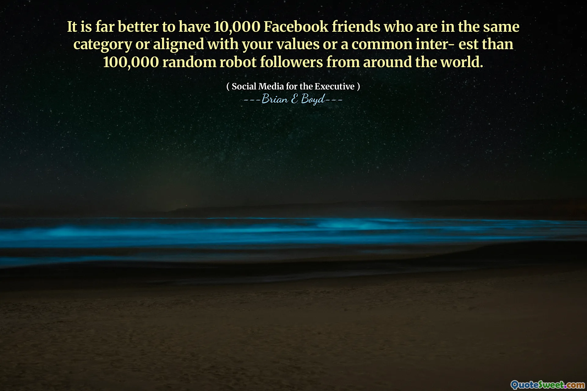 Het is veel beter om 10.000 Facebook-vrienden te hebben die zich in dezelfde categorie bevinden of in overeenstemming zijn met uw waarden of een gemeenschappelijke interesse dan 100.000 willekeurige robotvolgers van over de hele wereld.