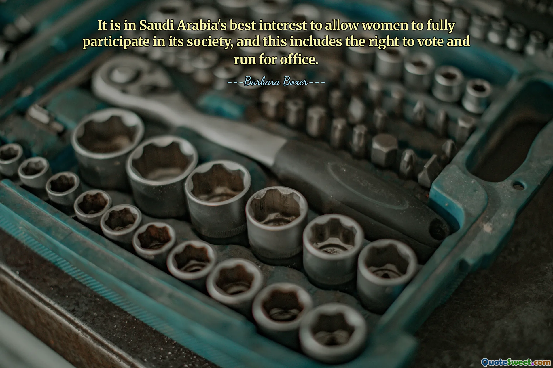 It is in Saudi Arabia's best interest to allow women to fully participate in its society, and this includes the right to vote and run for office.