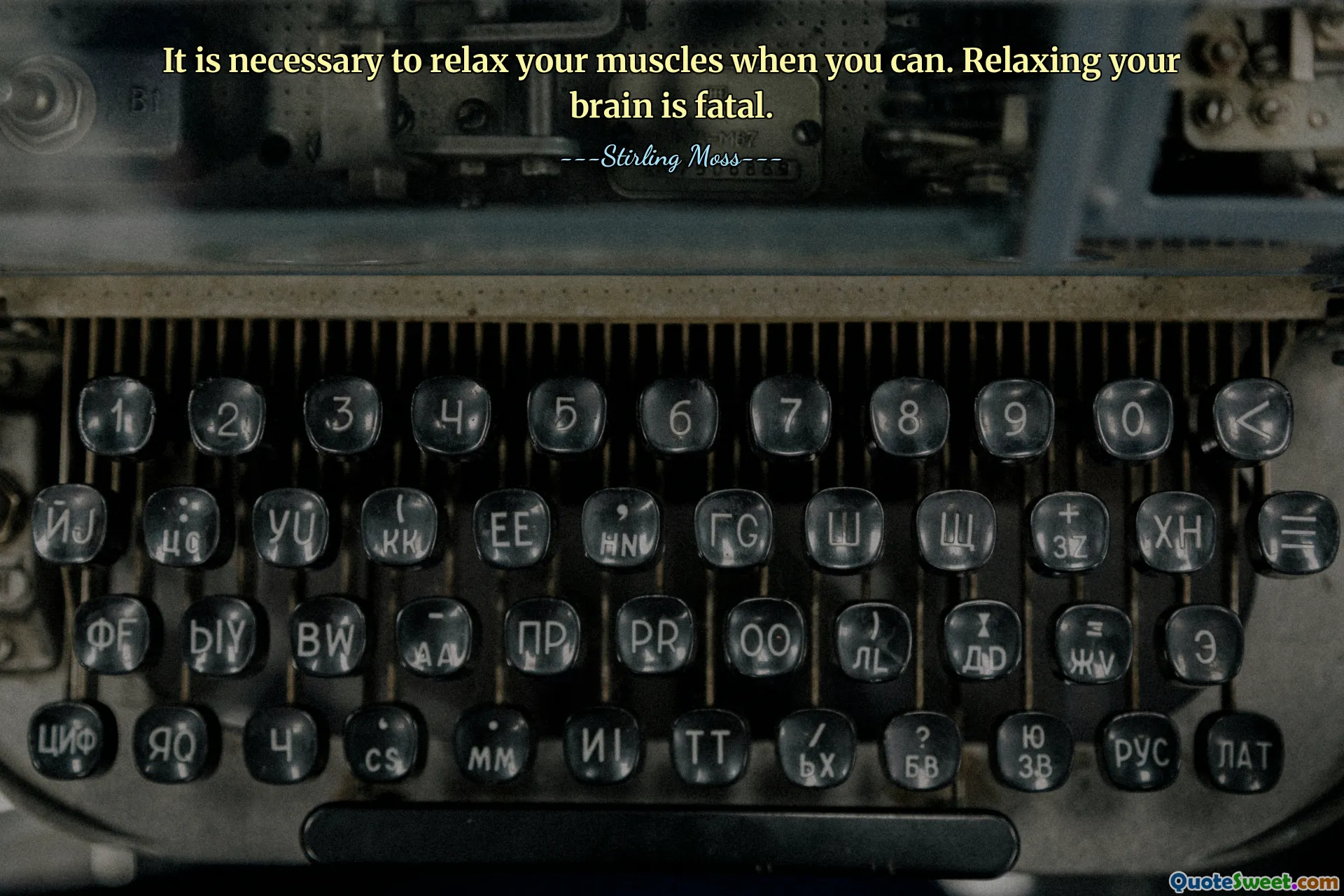 It is necessary to relax your muscles when you can. Relaxing your brain is fatal.
