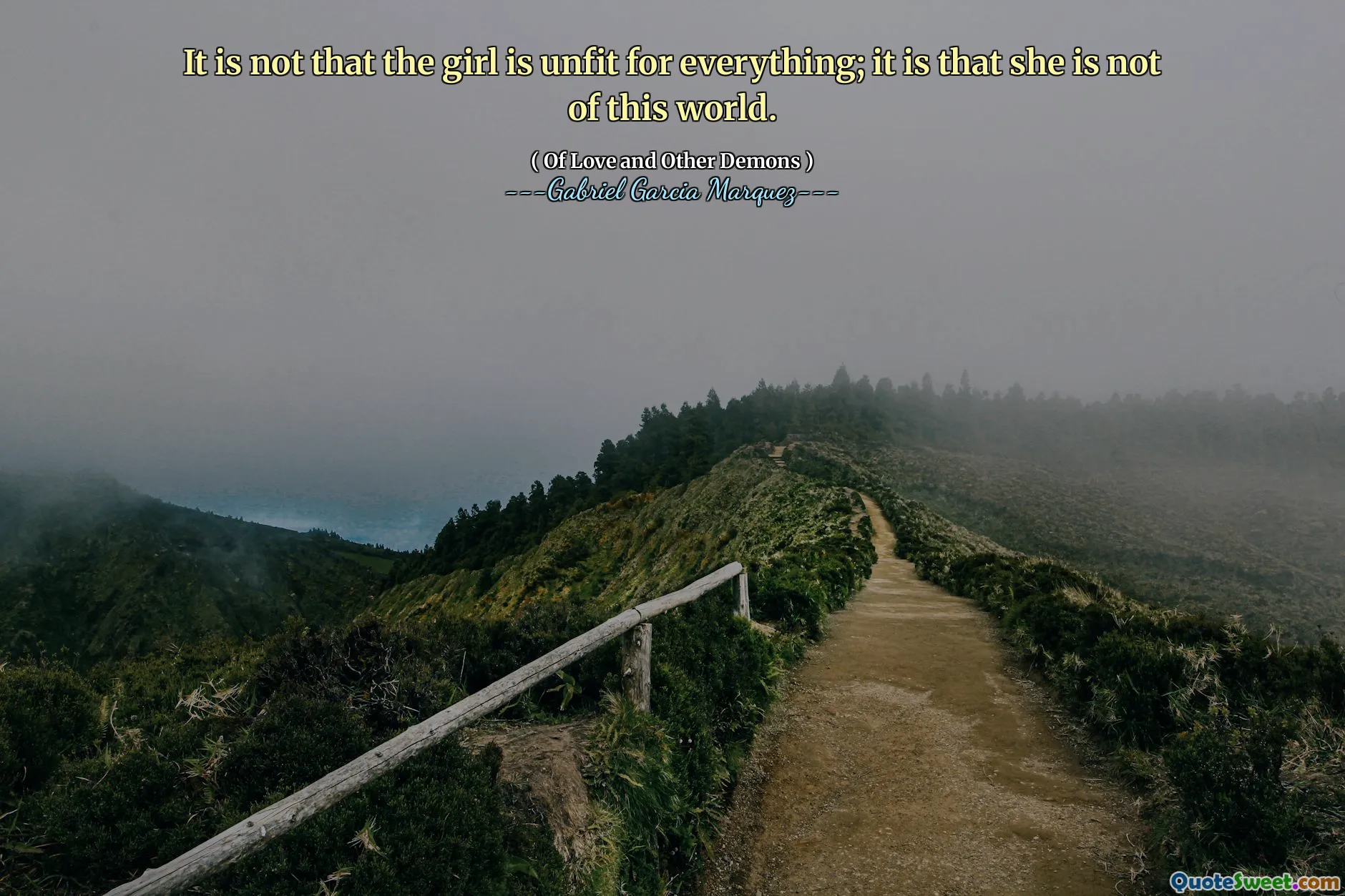 Bukannya gadis itu tidak layak untuk segalanya; Itu dia bukan dari dunia ini.