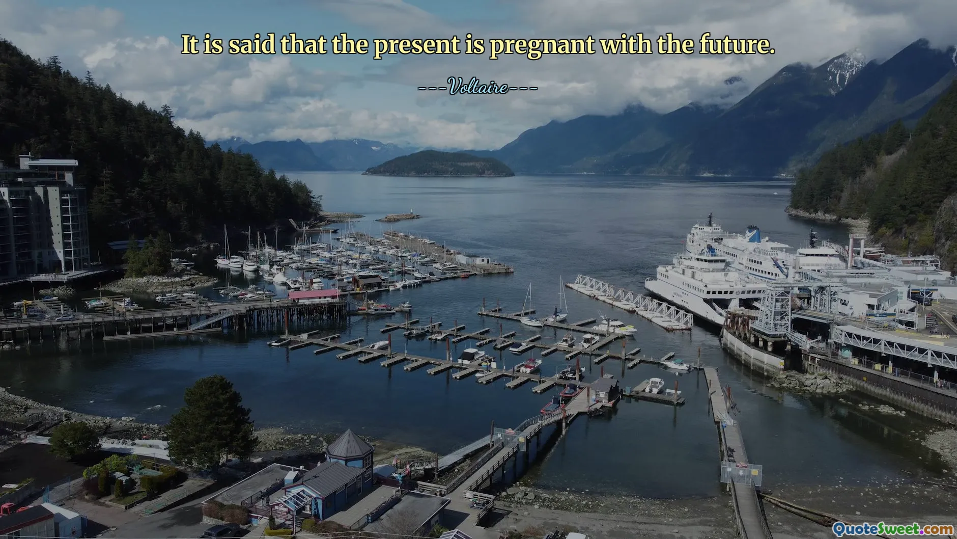 It is said that the present is pregnant with the future.