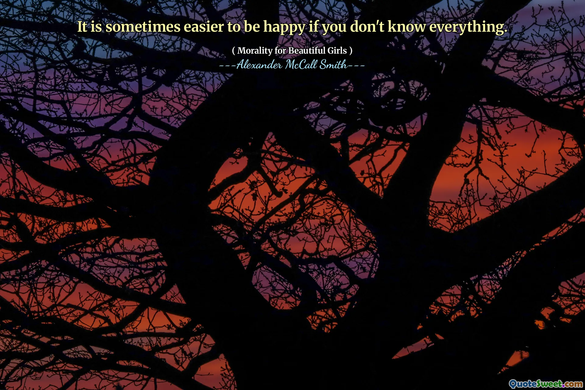 Het is soms gemakkelijker om gelukkig te zijn als je niet alles weet.