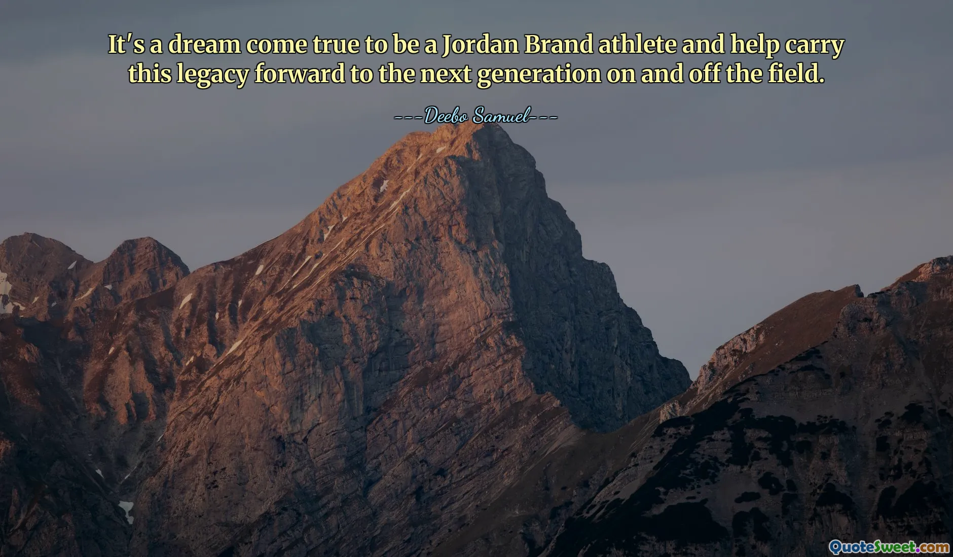 It's a dream come true to be a Jordan Brand athlete and help carry this legacy forward to the next generation on and off the field.