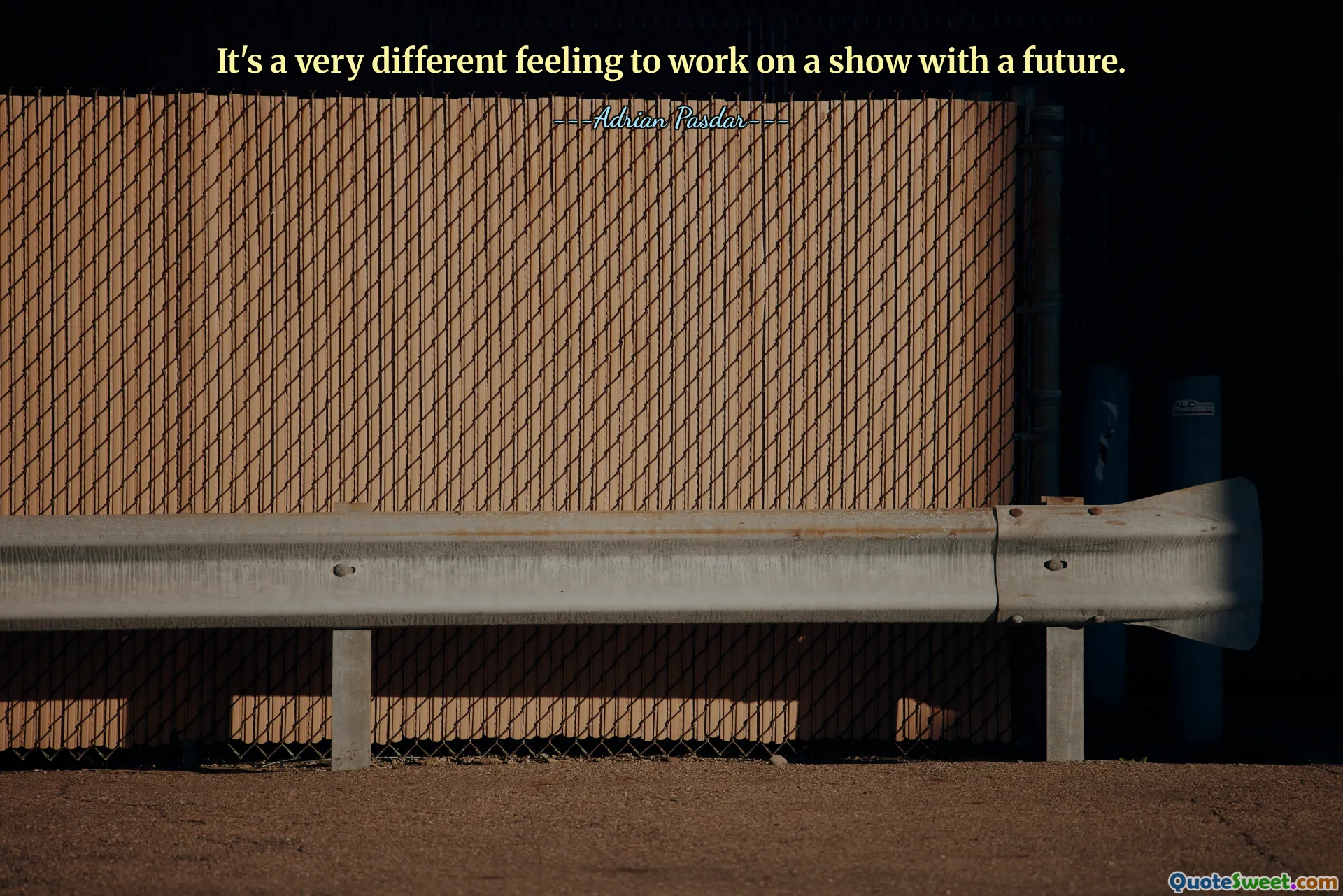 It's a very different feeling to work on a show with a future.