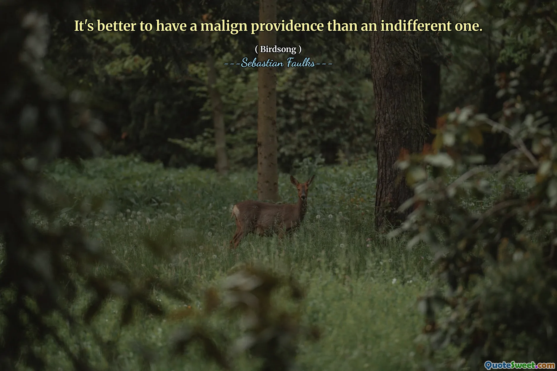 It's better to have a malign providence than an indifferent one.