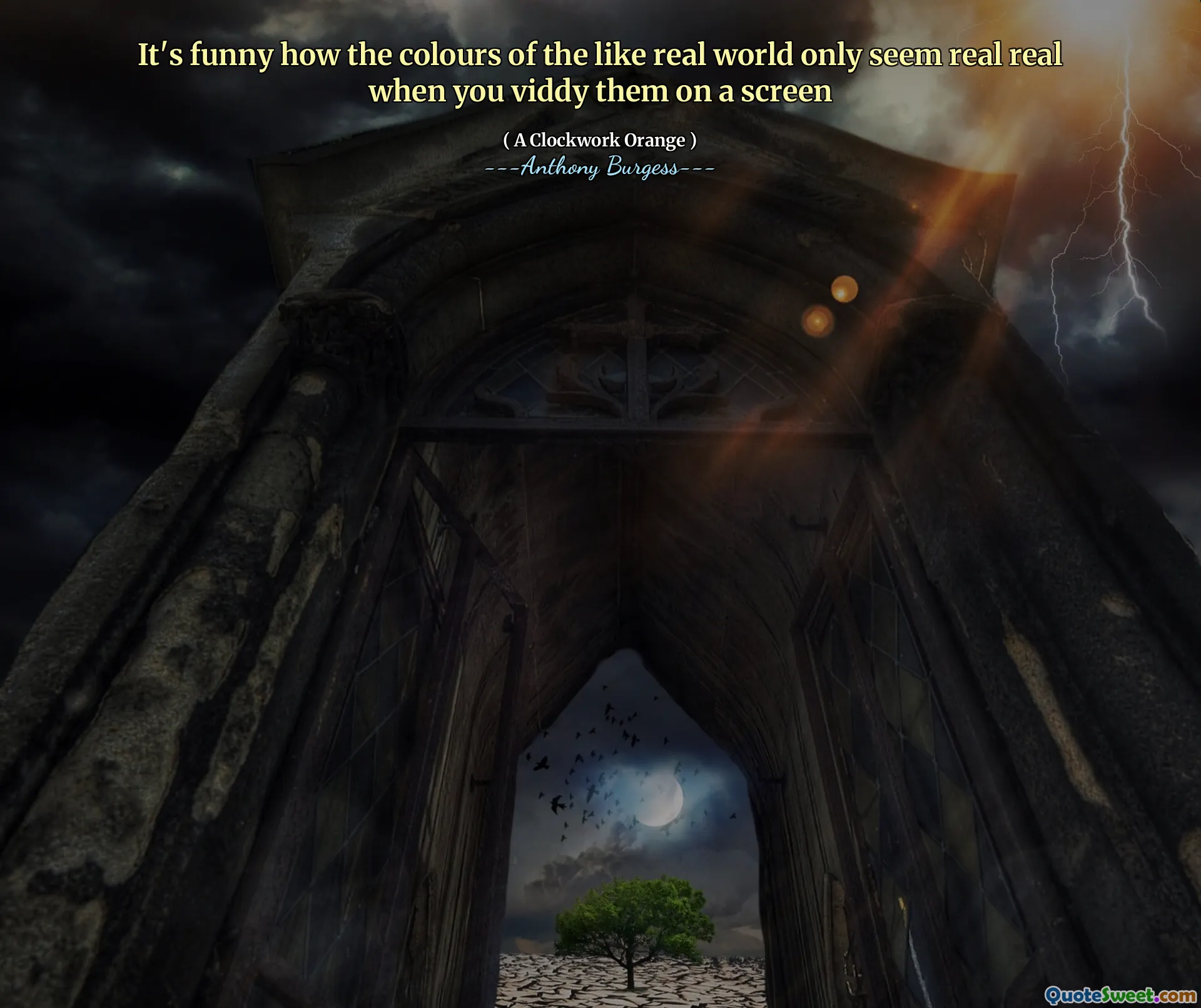 It's funny how the colours of the like real world only seem real real when you viddy them on a screen