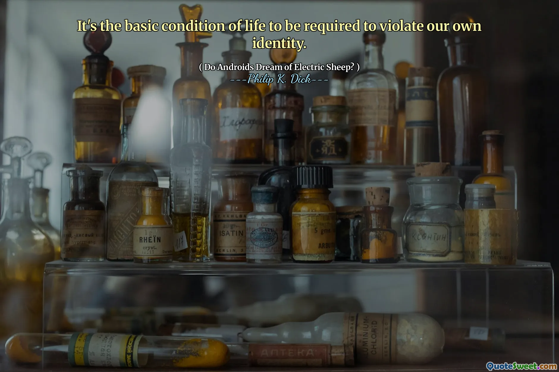 It's the basic condition of life to be required to violate our own identity.