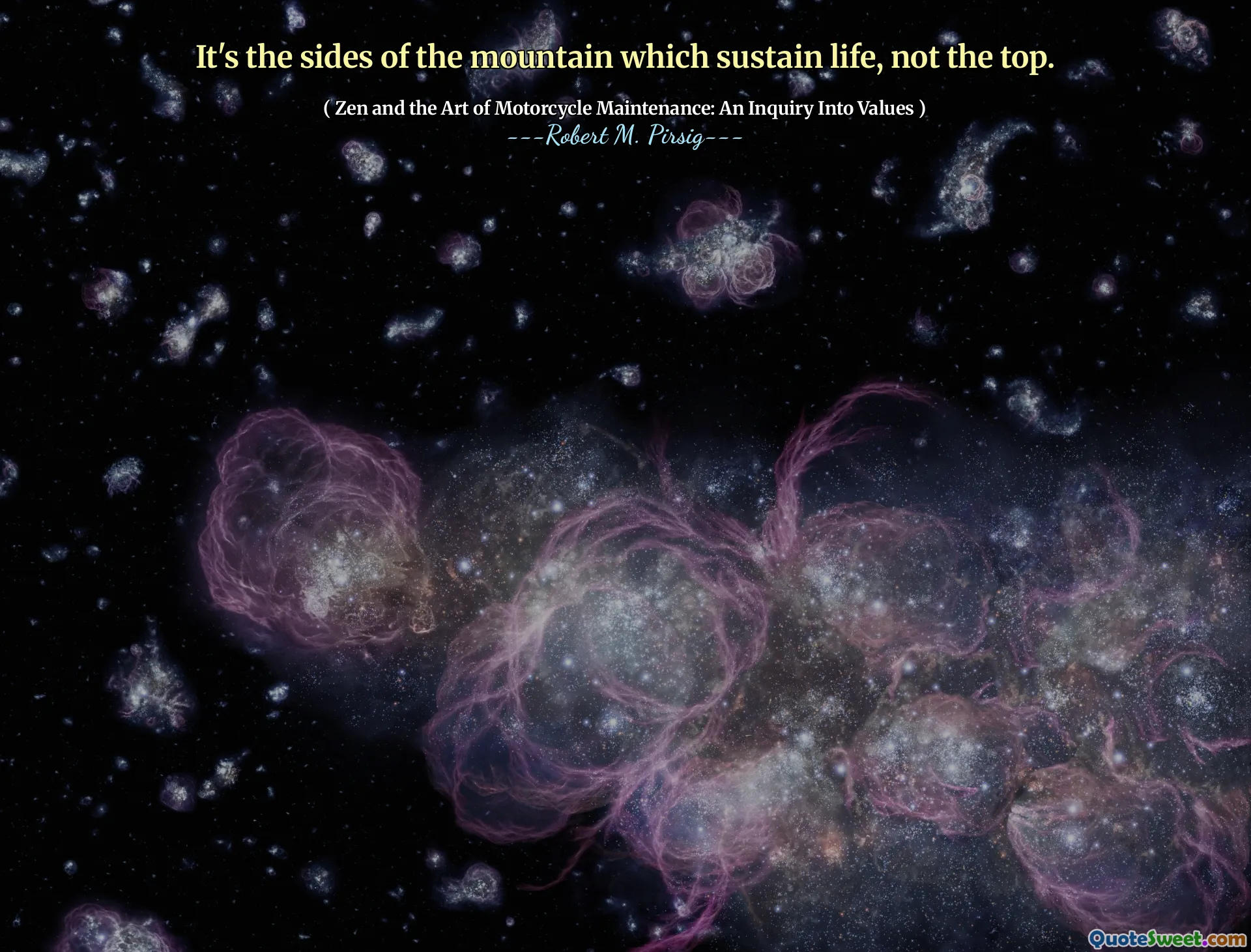 It's the sides of the mountain which sustain life, not the top.