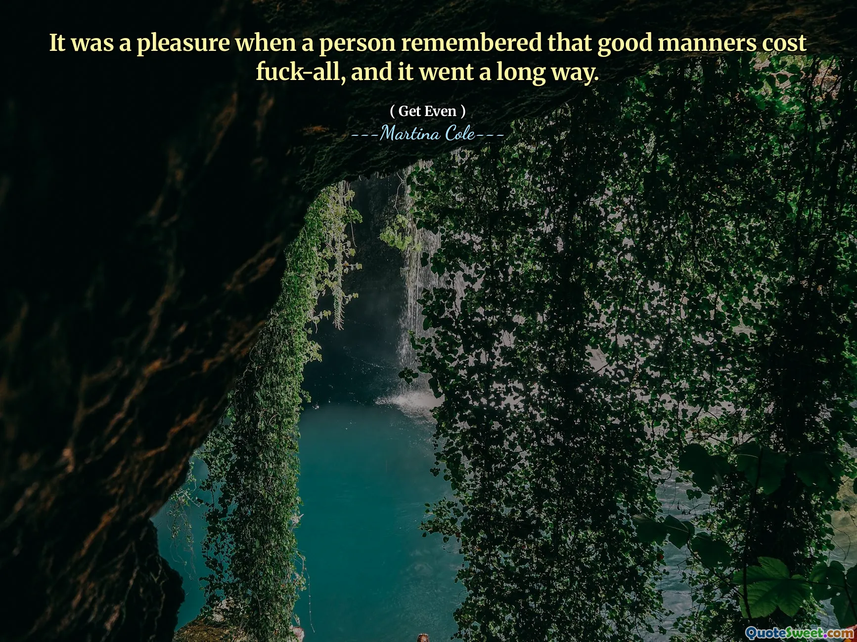 A fost o plăcere când o persoană și-a amintit că bunele maniere a costat dracu și a mers mult.