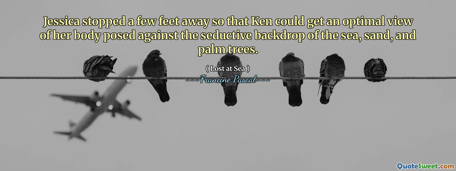 Jessica stopped a few feet away so that Ken could get an optimal view of her body posed against the seductive backdrop of the sea, sand, and palm trees.