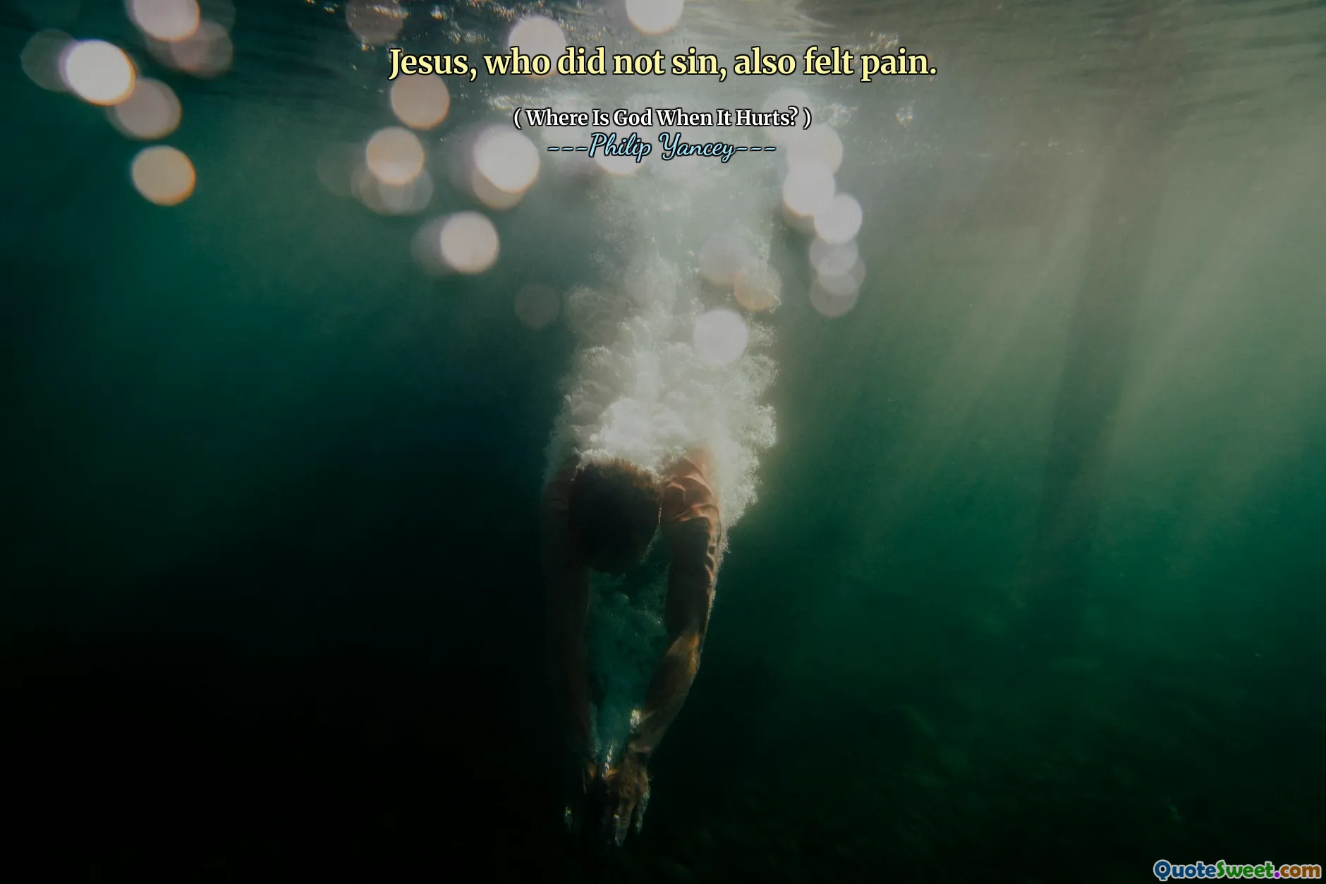 Jesus, who did not sin, also felt pain.