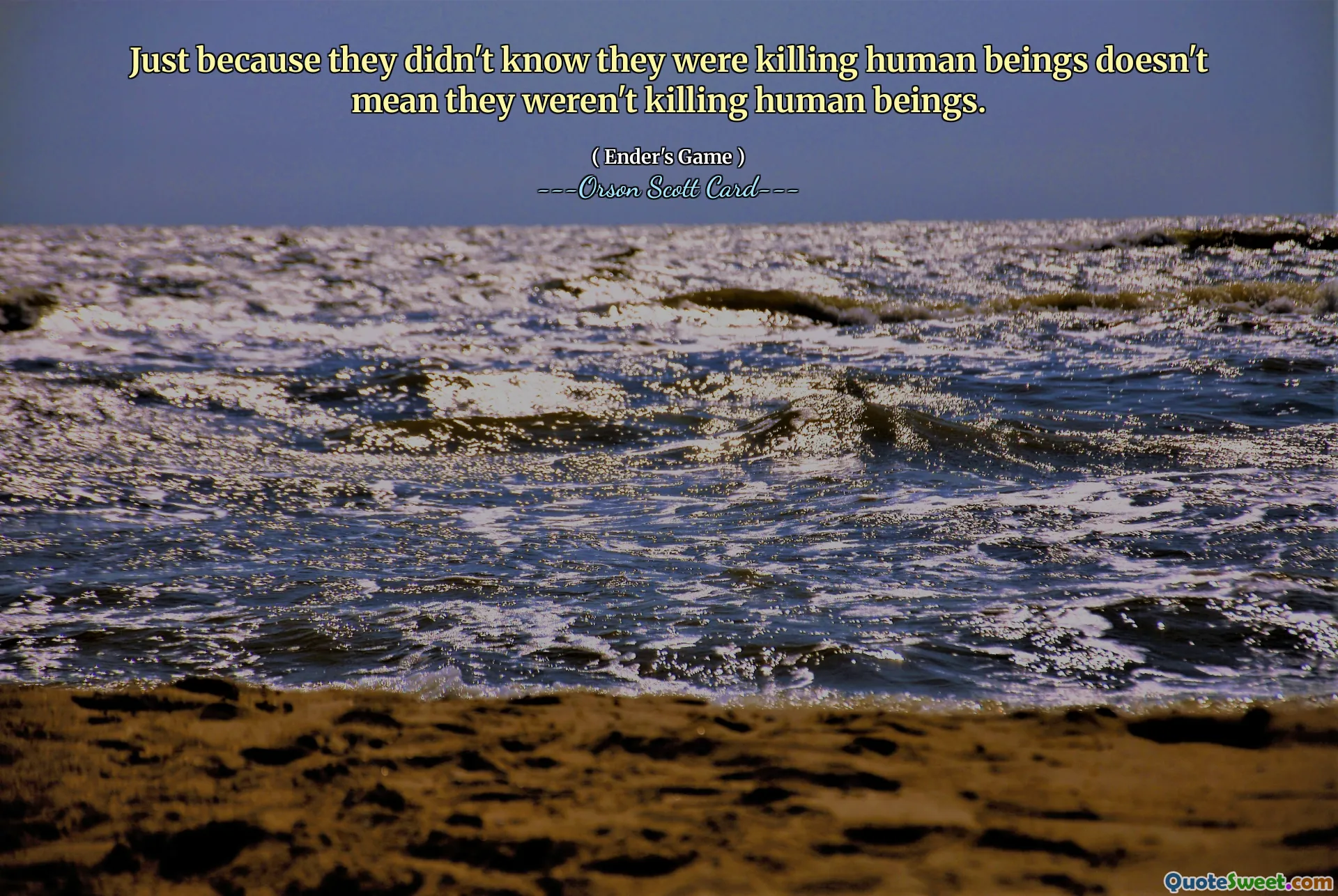 فقط لأنهم لم يعلموا أنهم كانوا يقتلون بشرًا لا يعني أنهم لم يقتلوا بشرًا.