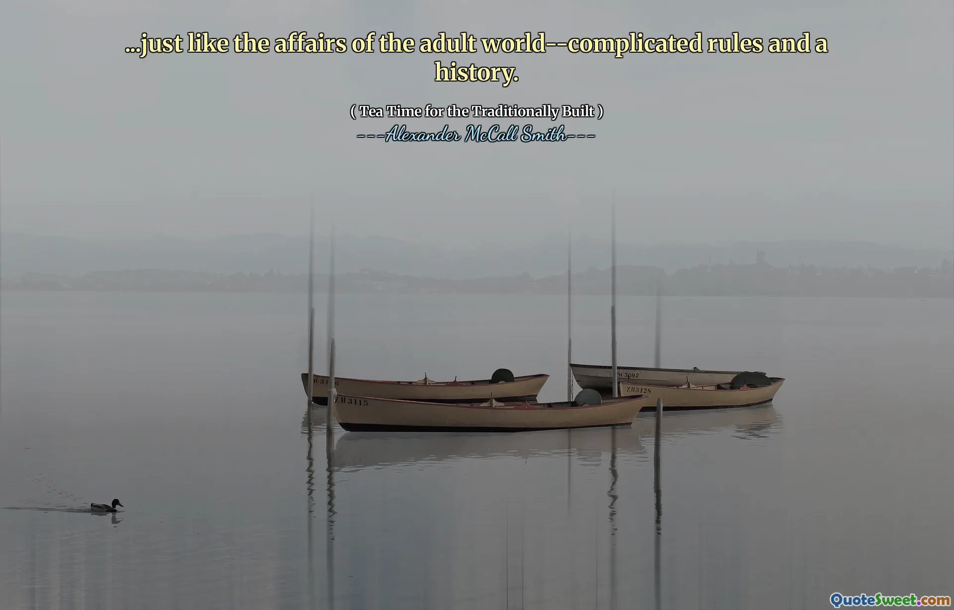 ... Akkurat som den voksne verdenens saker-kompliserte regler og en historie.