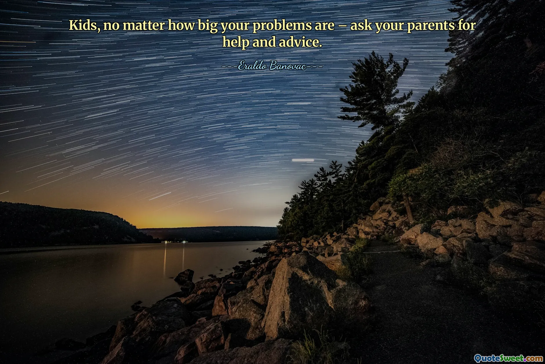 Kids, no matter how big your problems are – ask your parents for help and advice.