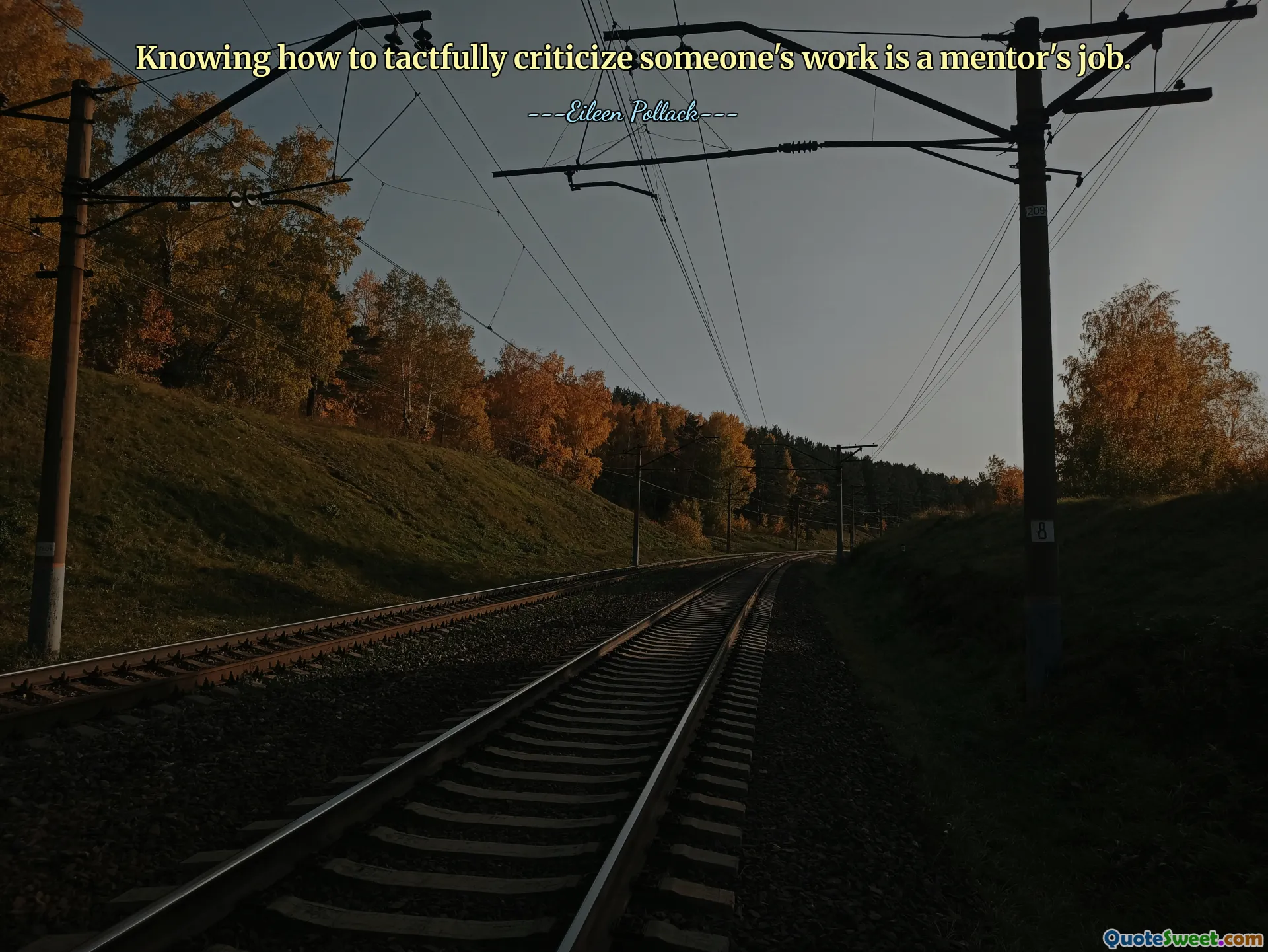 Knowing how to tactfully criticize someone's work is a mentor's job.