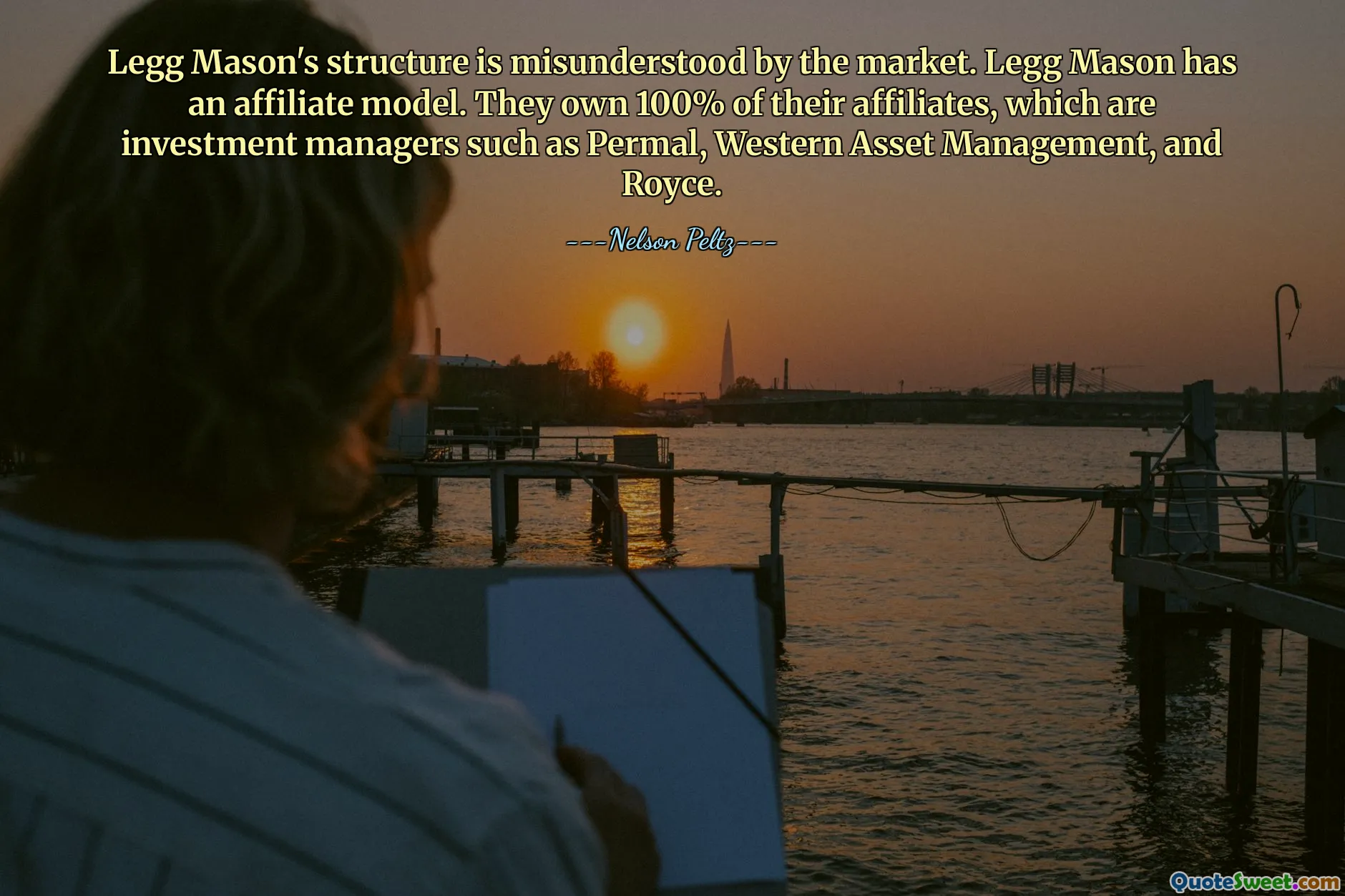 Legg Masons struktur er misforstått av markedet. Legg Mason har en tilknyttet modell. De eier 100 % av tilknyttede selskaper, som er investeringsforvaltere som Permal, Western Asset Management og Royce.