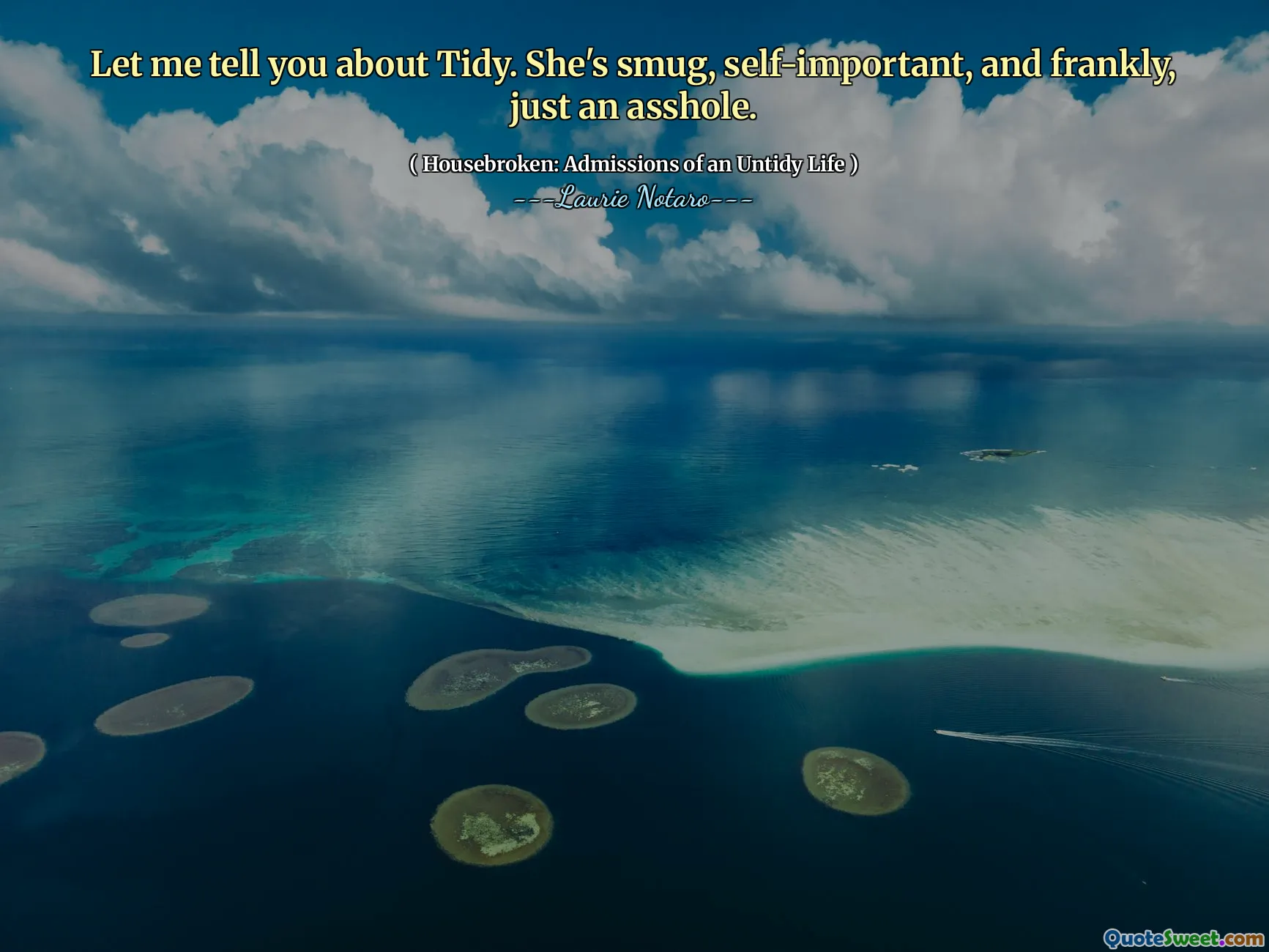 Let me tell you about Tidy. She's smug, self-important, and frankly, just an asshole.