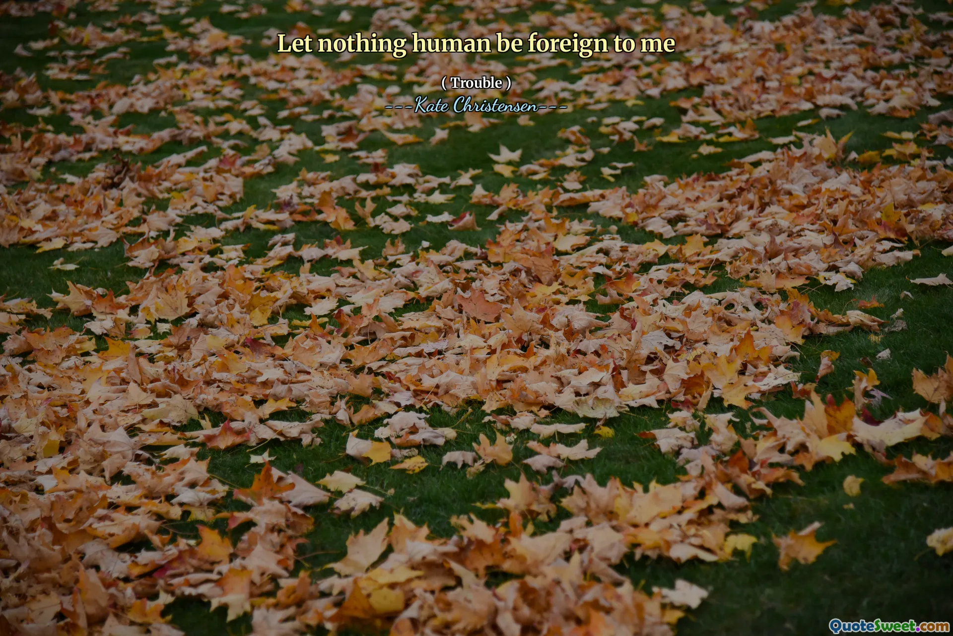 Let nothing human be foreign to me