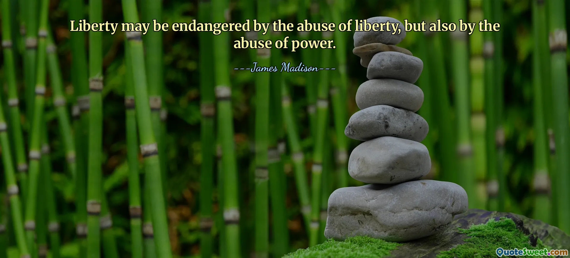 La liberté peut être mise en danger par l'abus de liberté, mais aussi par l'abus de pouvoir.