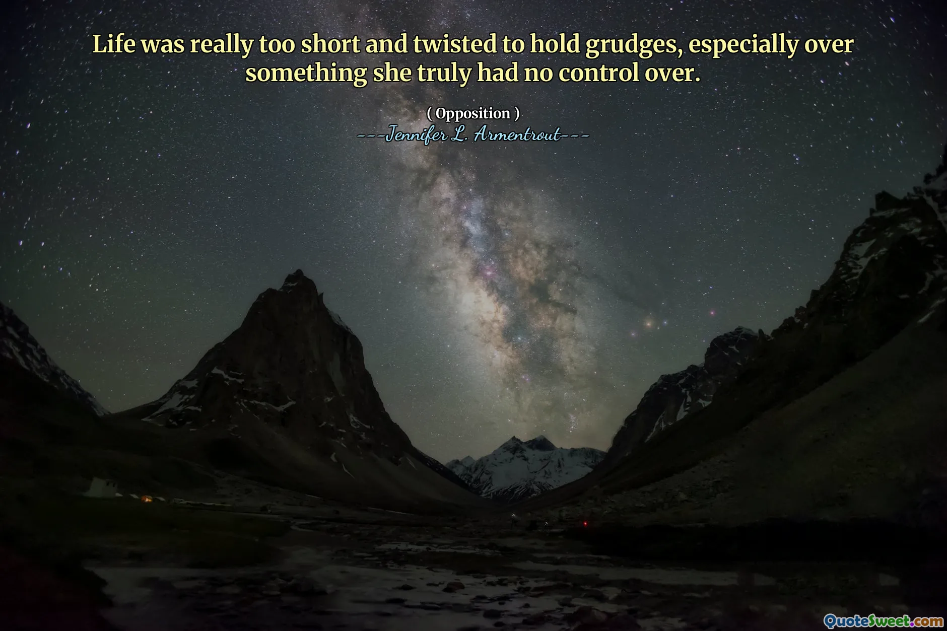 Life was really too short and twisted to hold grudges, especially over something she truly had no control over.