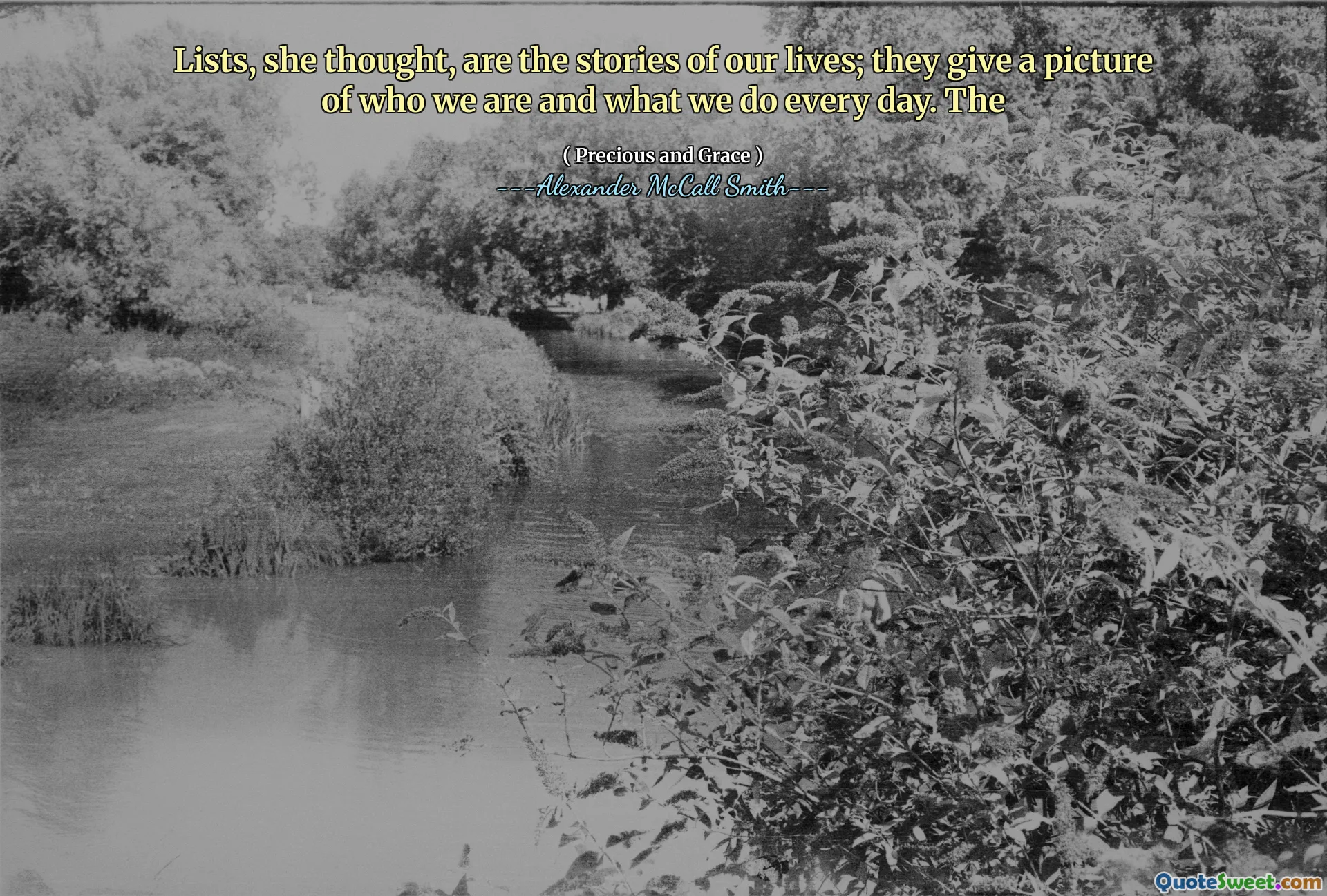 Списки, подумала она, это истории нашей жизни; Они дают представление о том, кто мы есть и что мы делаем каждый день. А