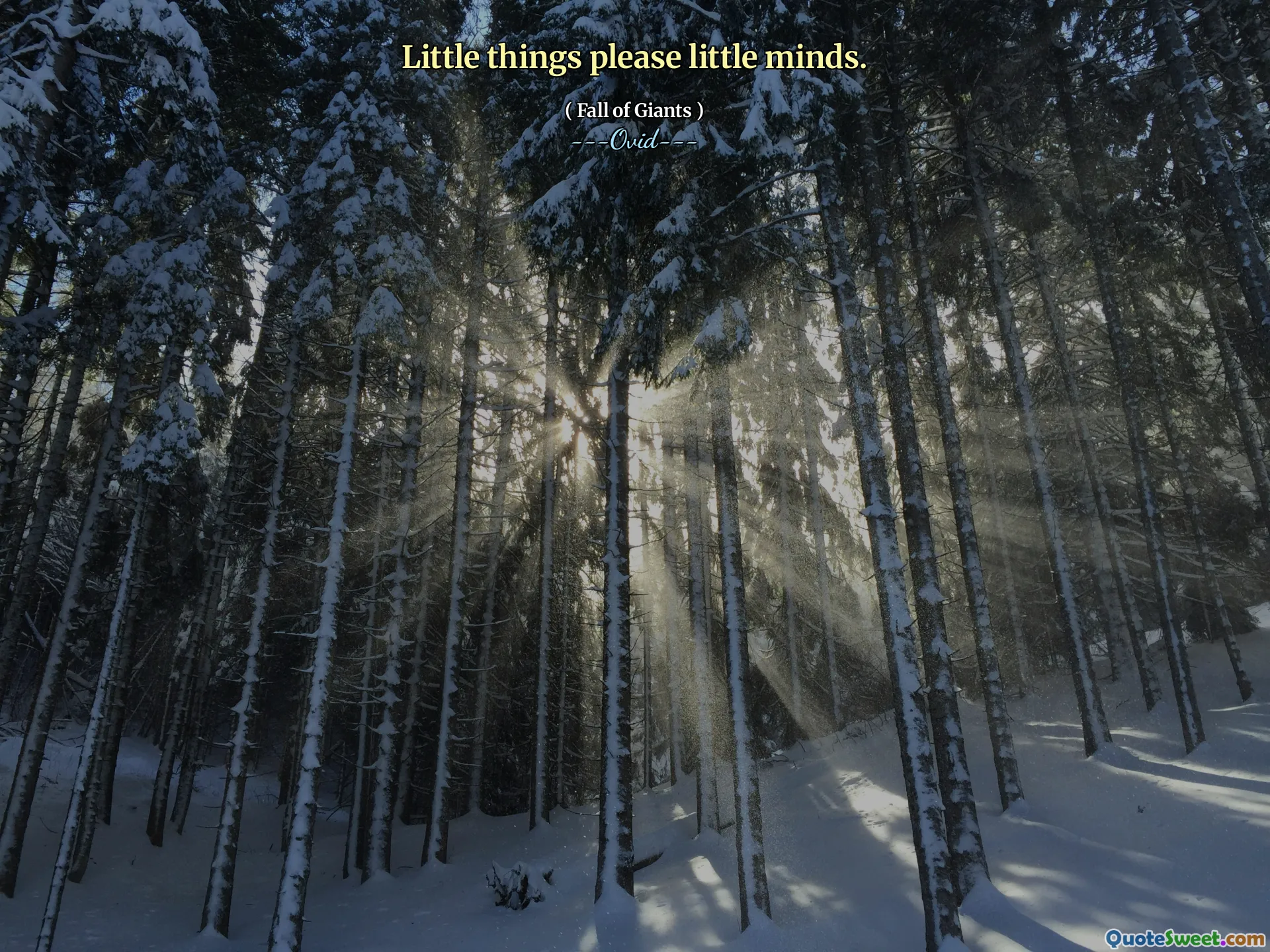 Little things please little minds.