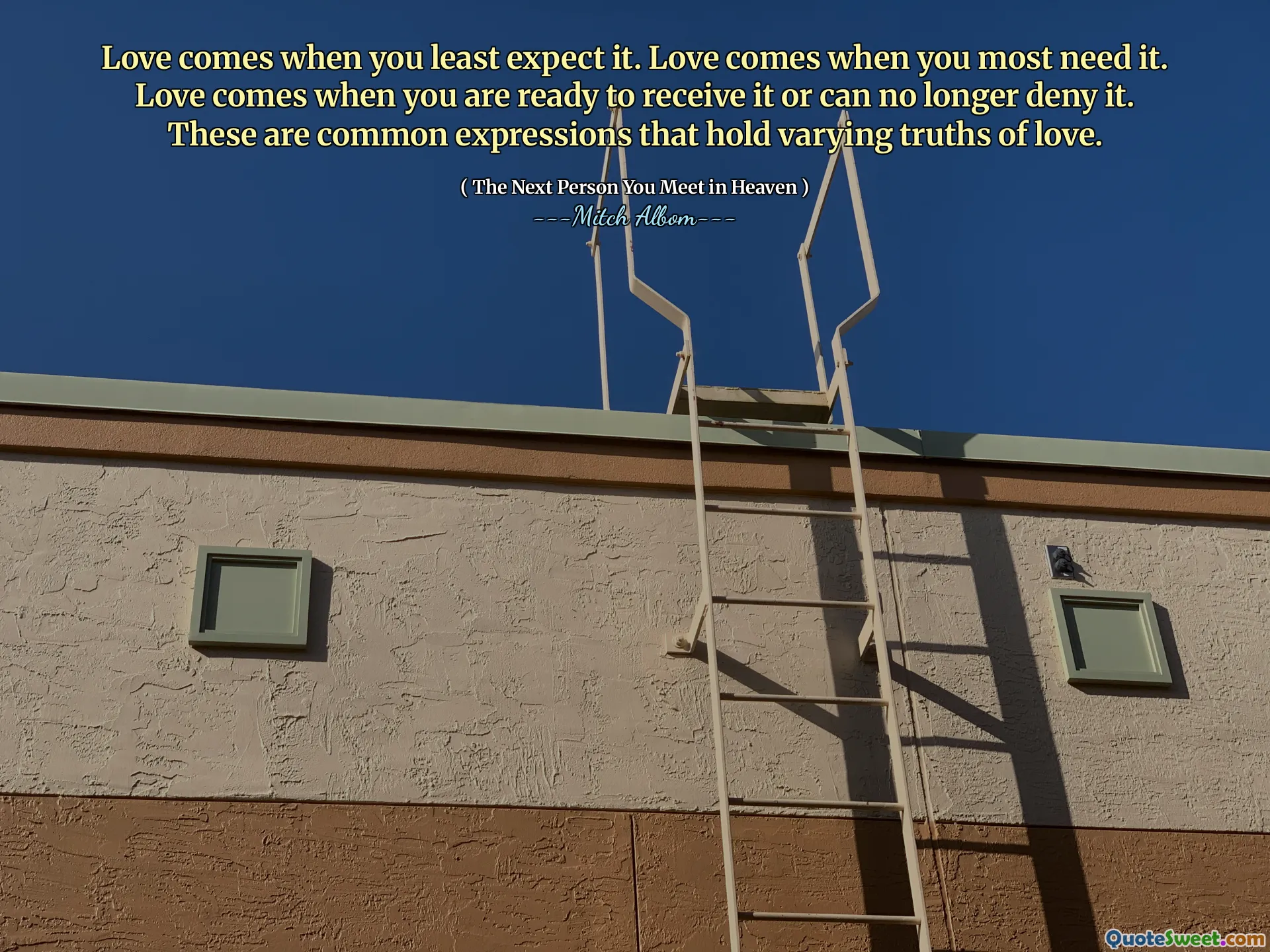 Love comes when you least expect it. Love comes when you most need it. Love comes when you are ready to receive it or can no longer deny it. These are common expressions that hold varying truths of love.