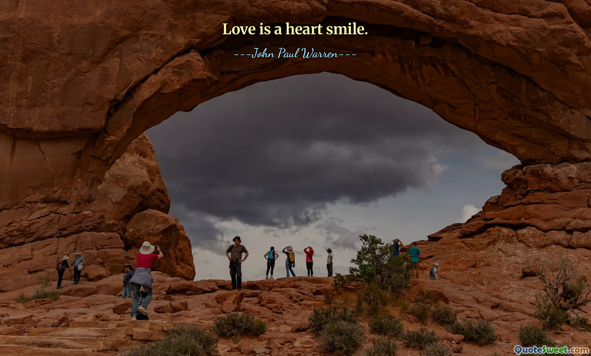 Love is a heart smile.