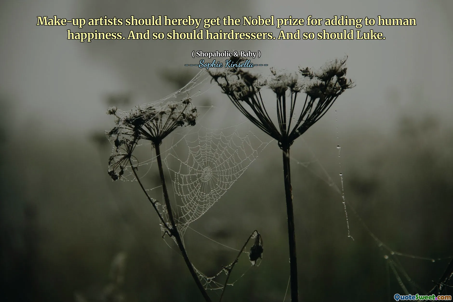 Make-up artists should hereby get the Nobel prize for adding to human happiness. And so should hairdressers. And so should Luke.