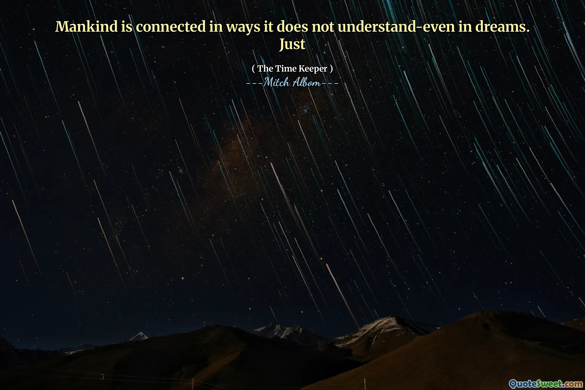 人類は、夢の中でさえ理解していない方法でつながっています。ただ