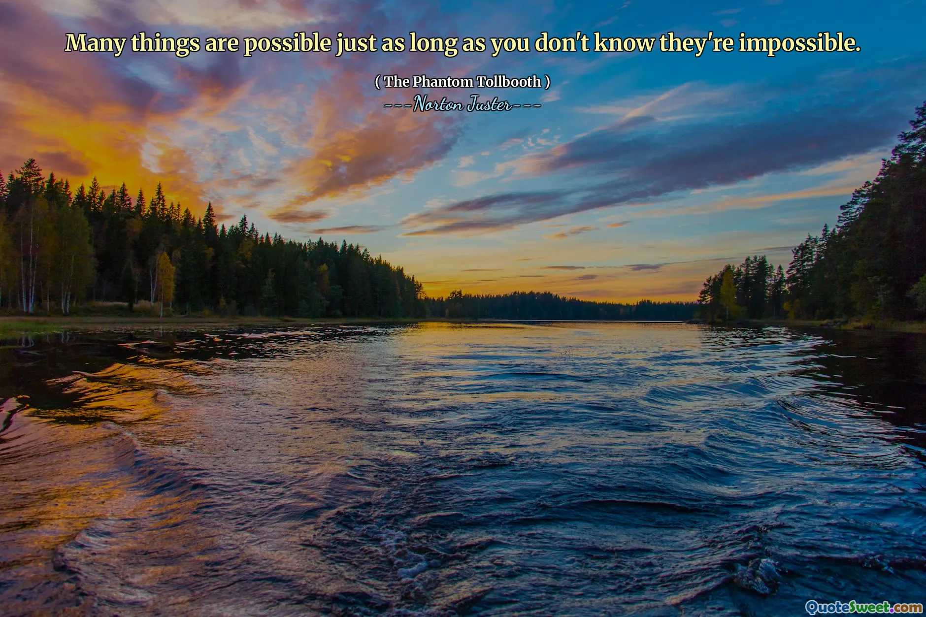 Many things are possible just as long as you don't know they're impossible.