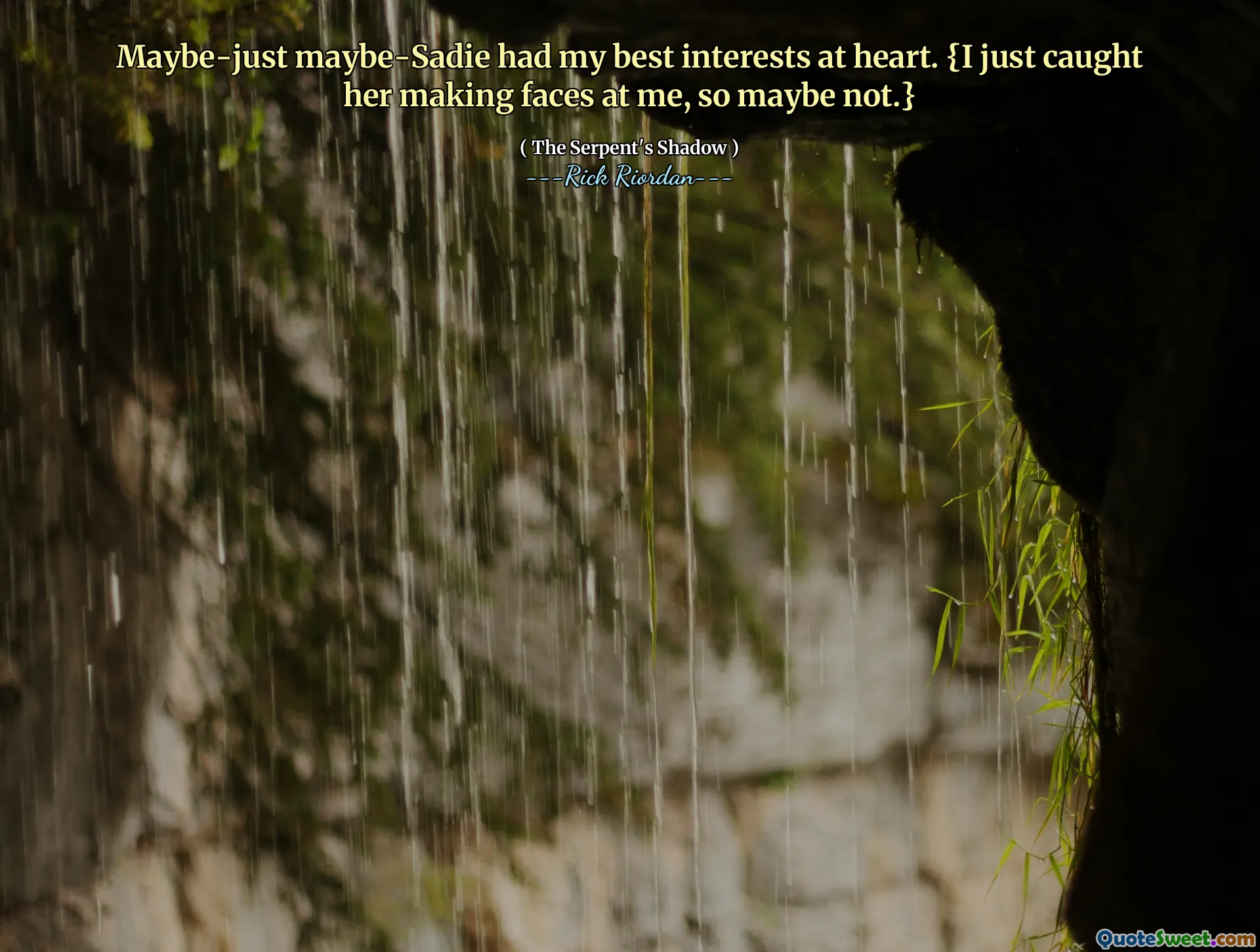 Maybe-just maybe-Sadie had my best interests at heart. {I just caught her making faces at me, so maybe not.}