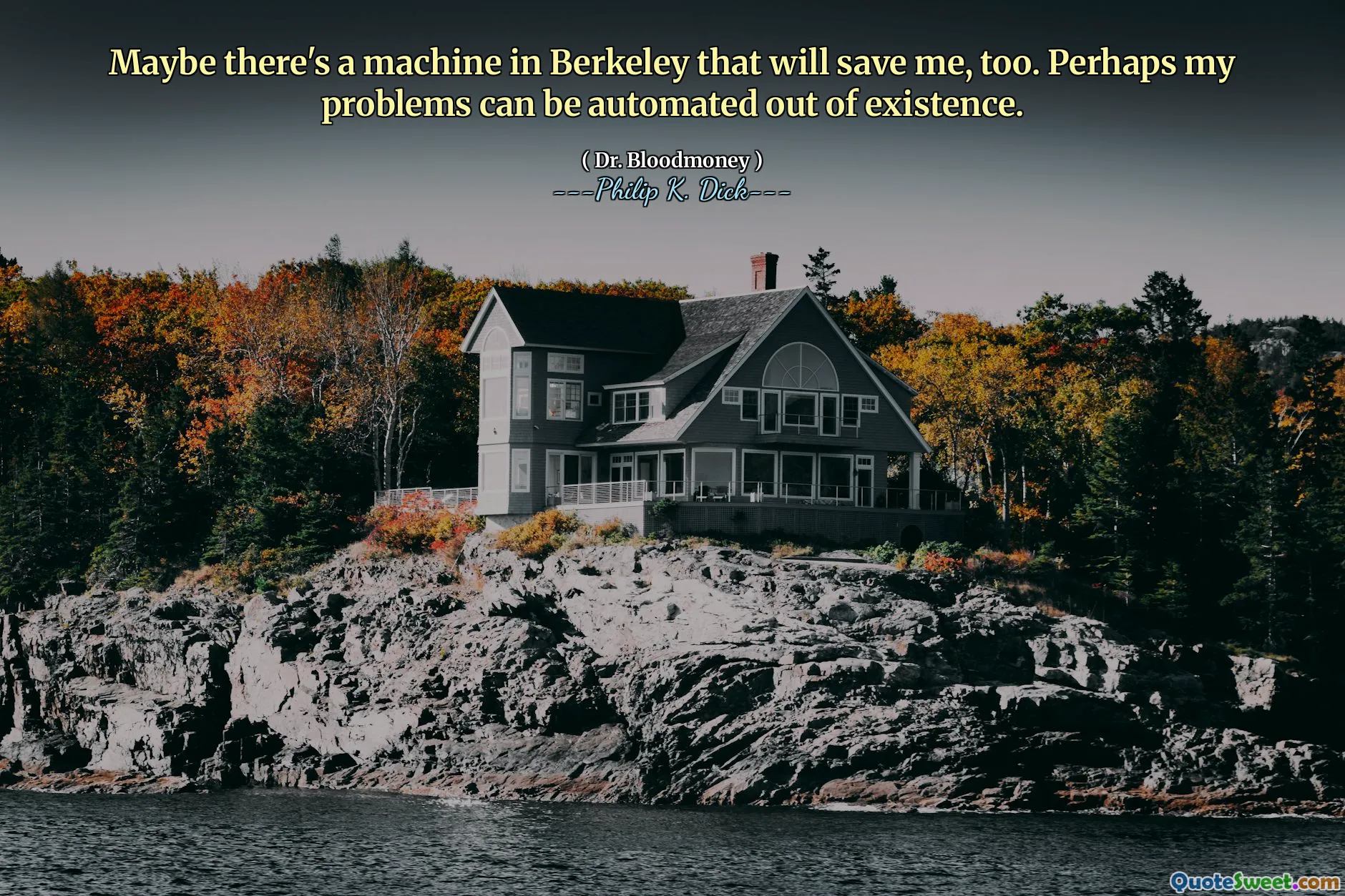 Kanske finns det en maskin i Berkeley som också räddar mig. Kanske kan mina problem automatiseras ur existensen.
