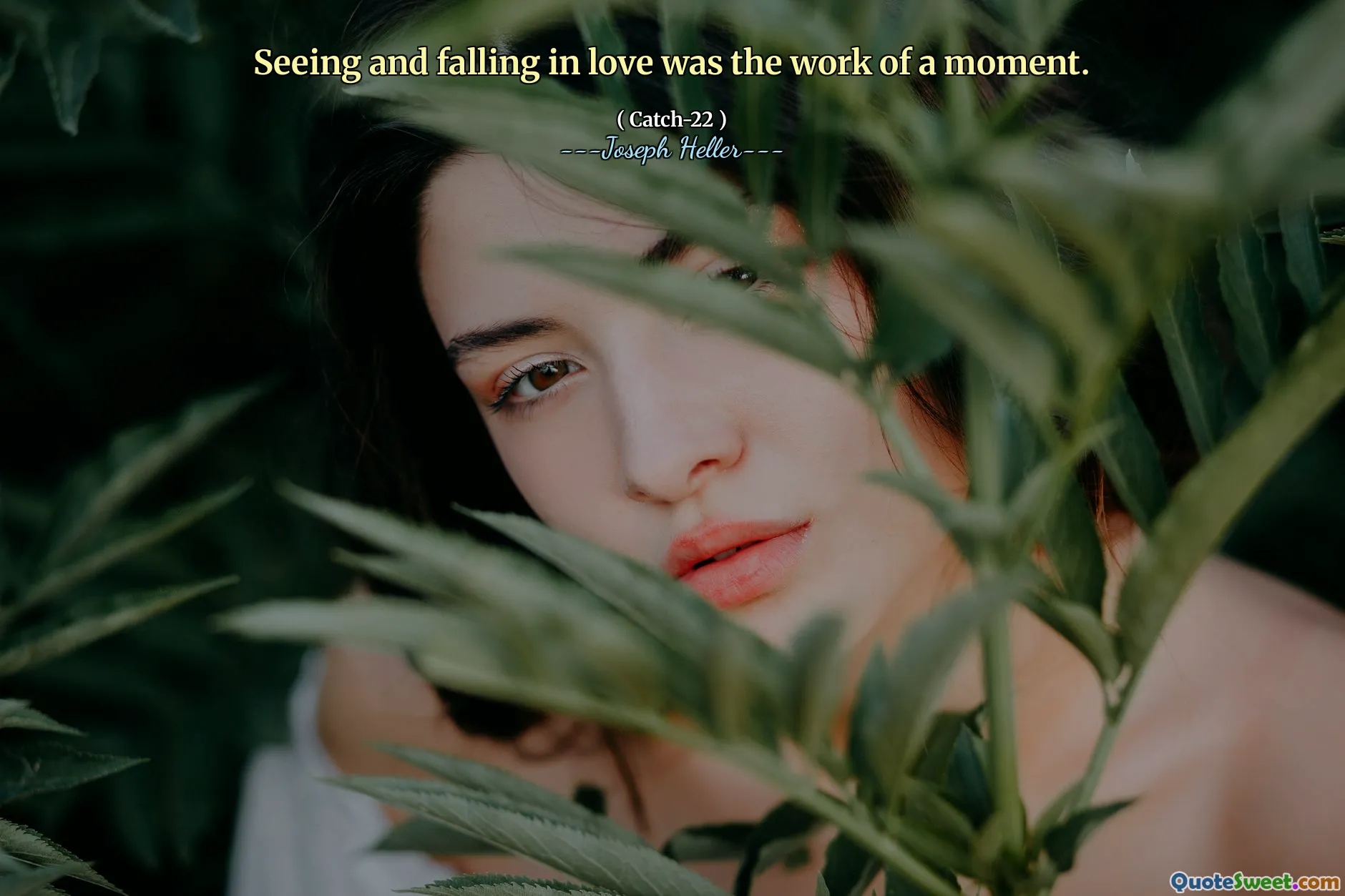 Видеть и влюбиться в мгновение ока.