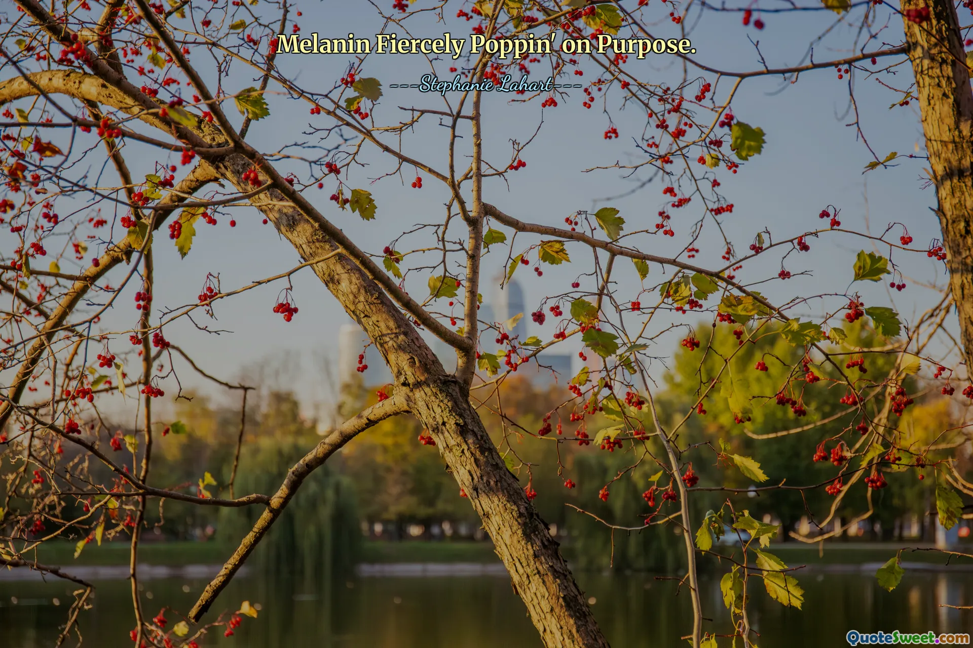 Melanin Fiercely Poppin' on Purpose.