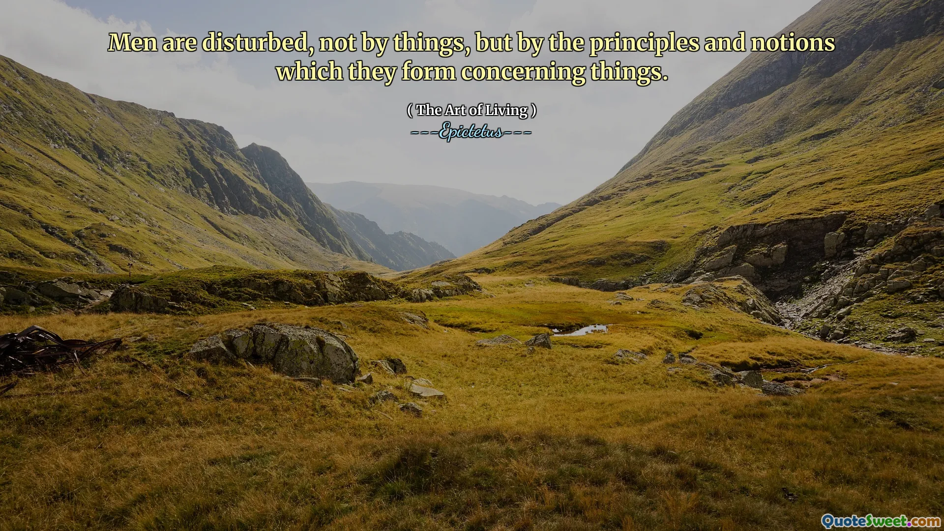 Menn blir forstyrret, ikke av ting, men av prinsippene og forestillingene som de danner om ting.