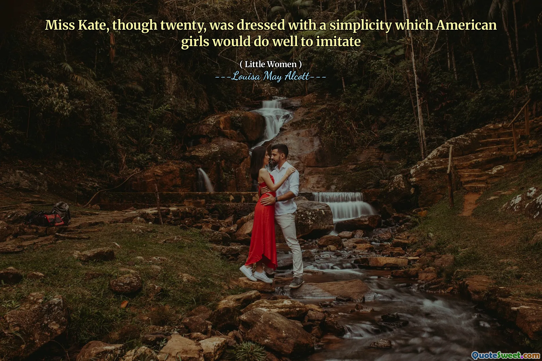 Miss Kate, though twenty, was dressed with a simplicity which American girls would do well to imitate