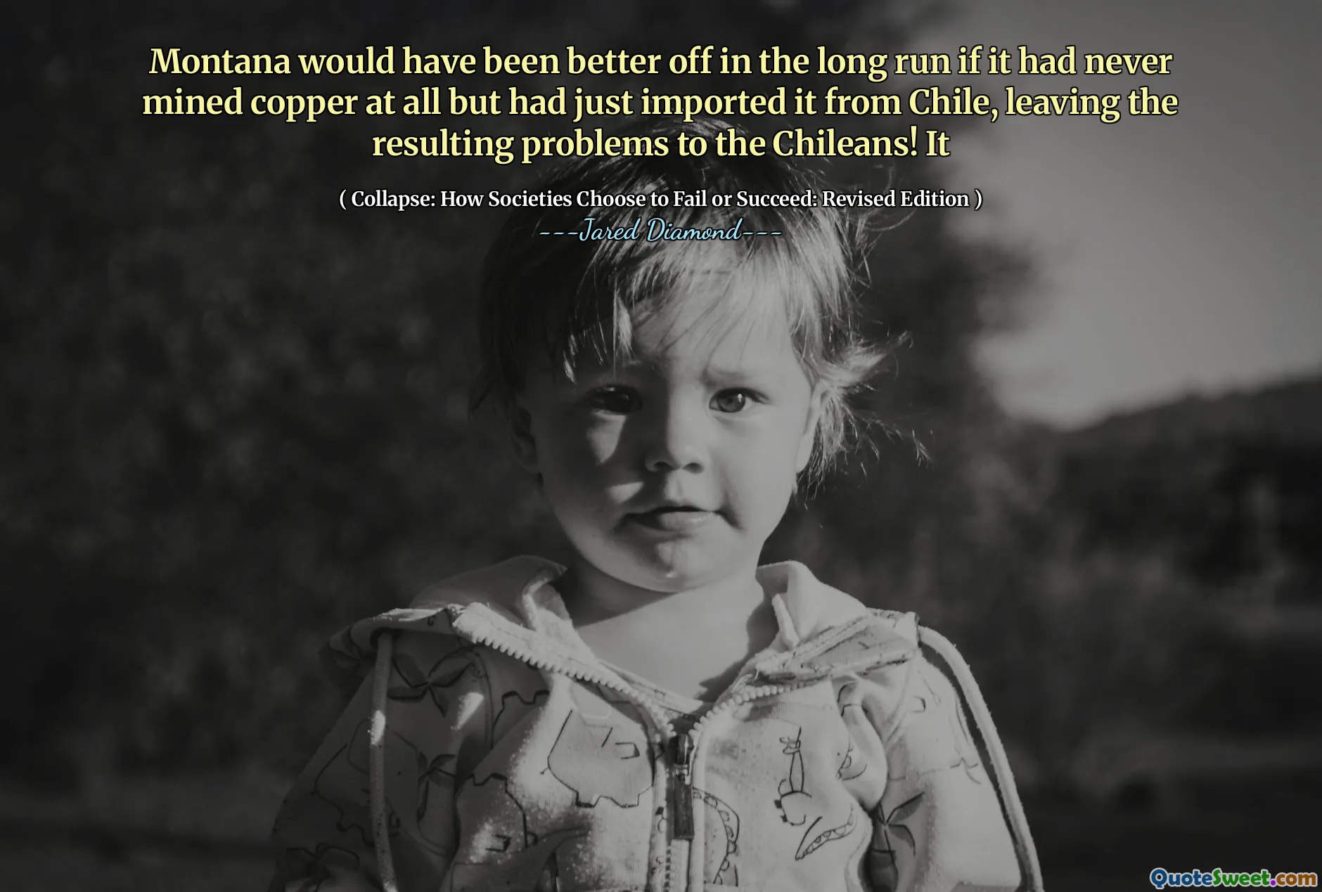 Montana would have been better off in the long run if it had never mined copper at all but had just imported it from Chile, leaving the resulting problems to the Chileans! It