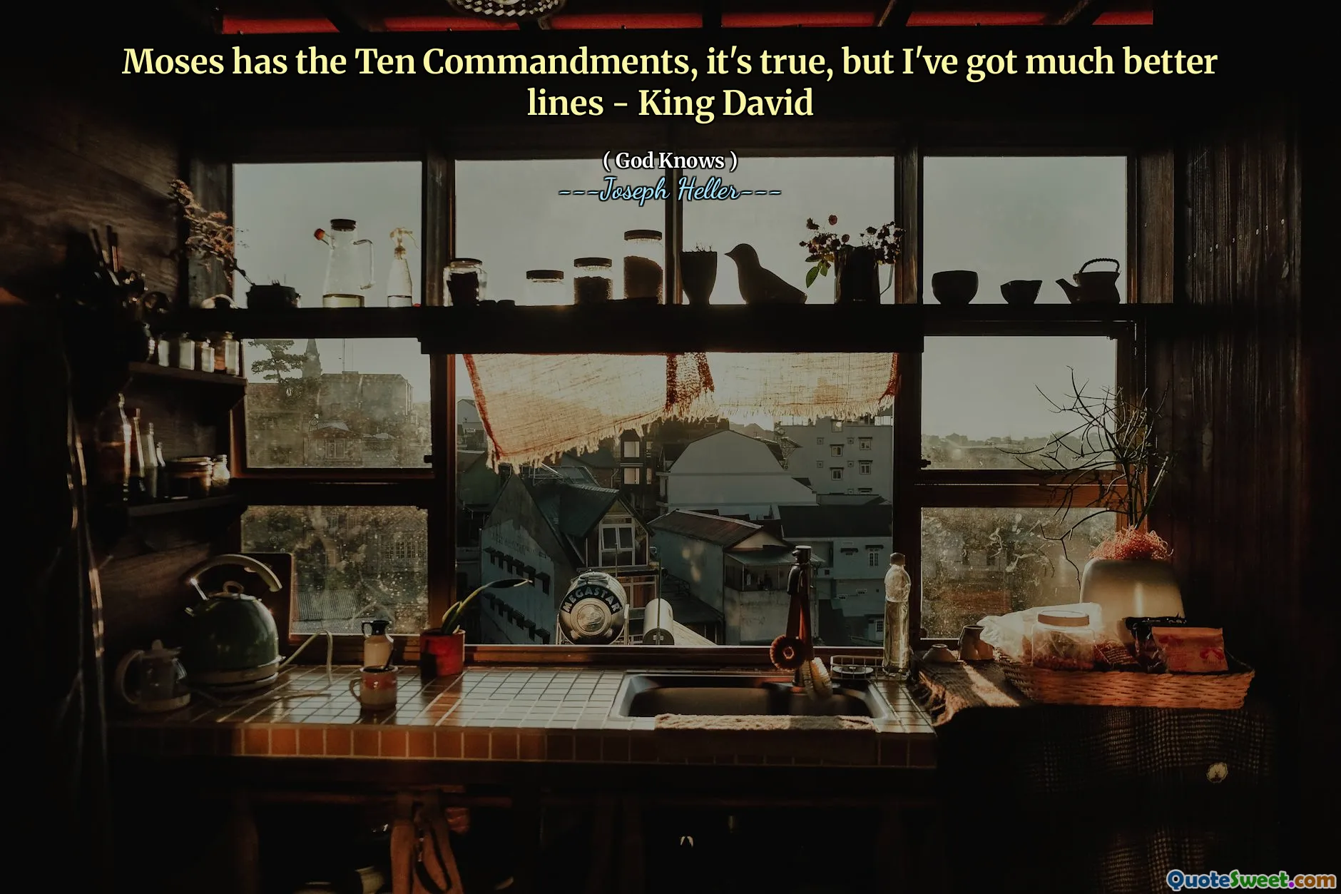 მოსეს ათი მცნება აქვს, მართალია, მაგრამ მე ბევრად უკეთესი ხაზები მაქვს - მეფე დავით